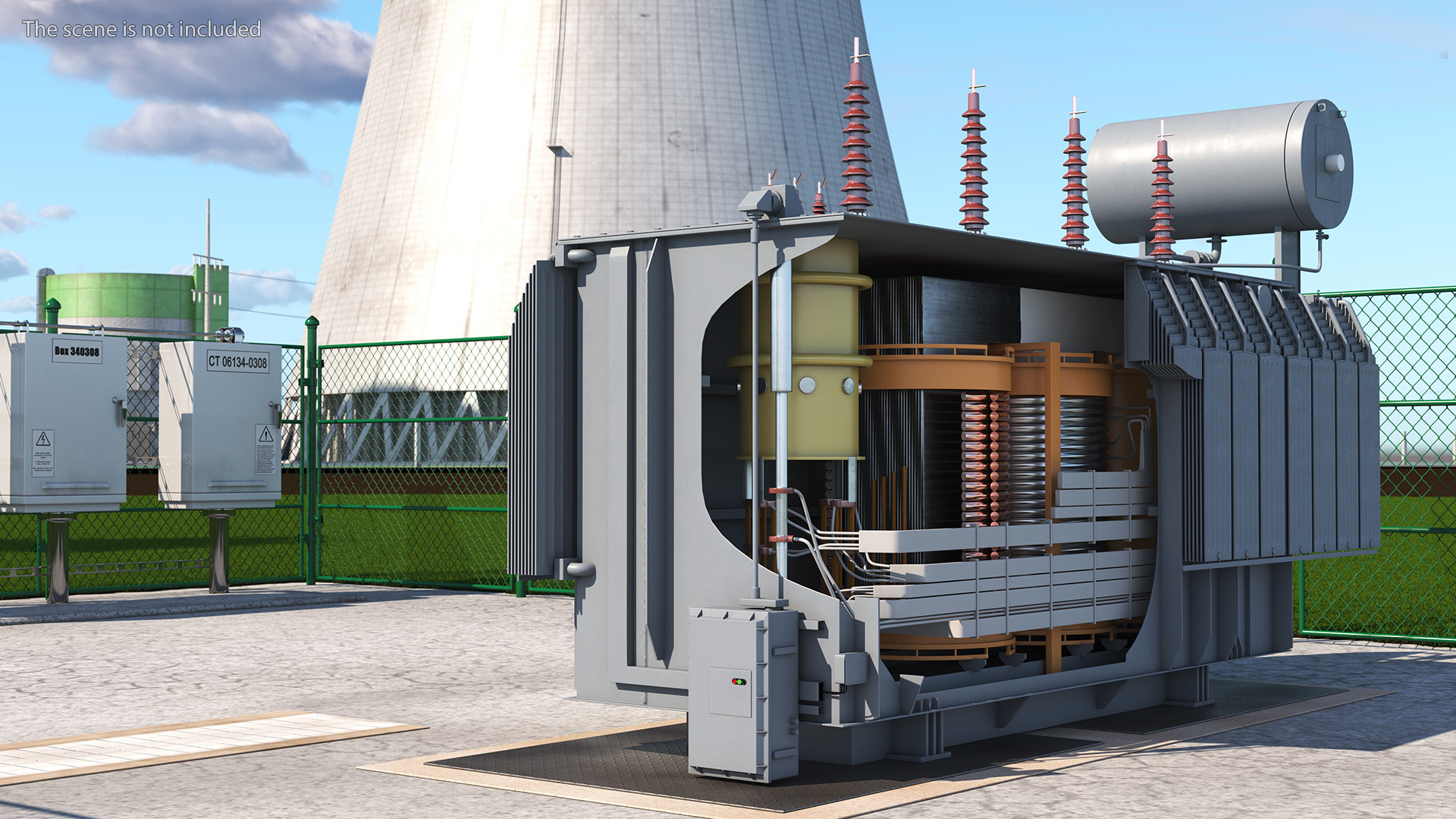 3D Electrical Transformer Inner Construction