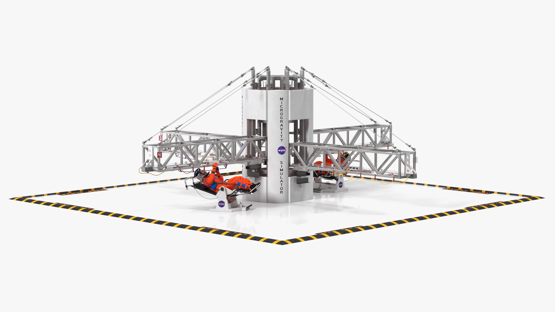 3D NASA Astronauts Train in the Microgravity Simulator
