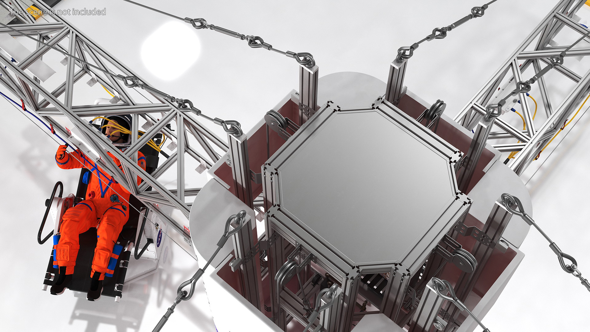 3D NASA Astronauts Train in the Microgravity Simulator