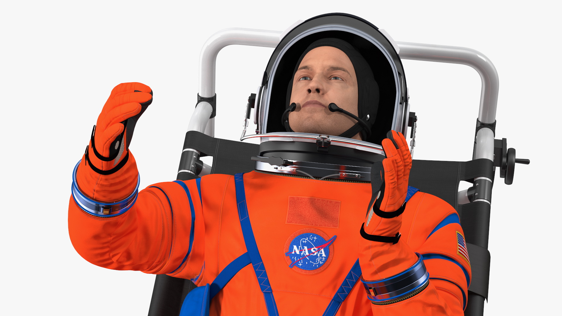 3D NASA Astronauts Train in the Microgravity Simulator
