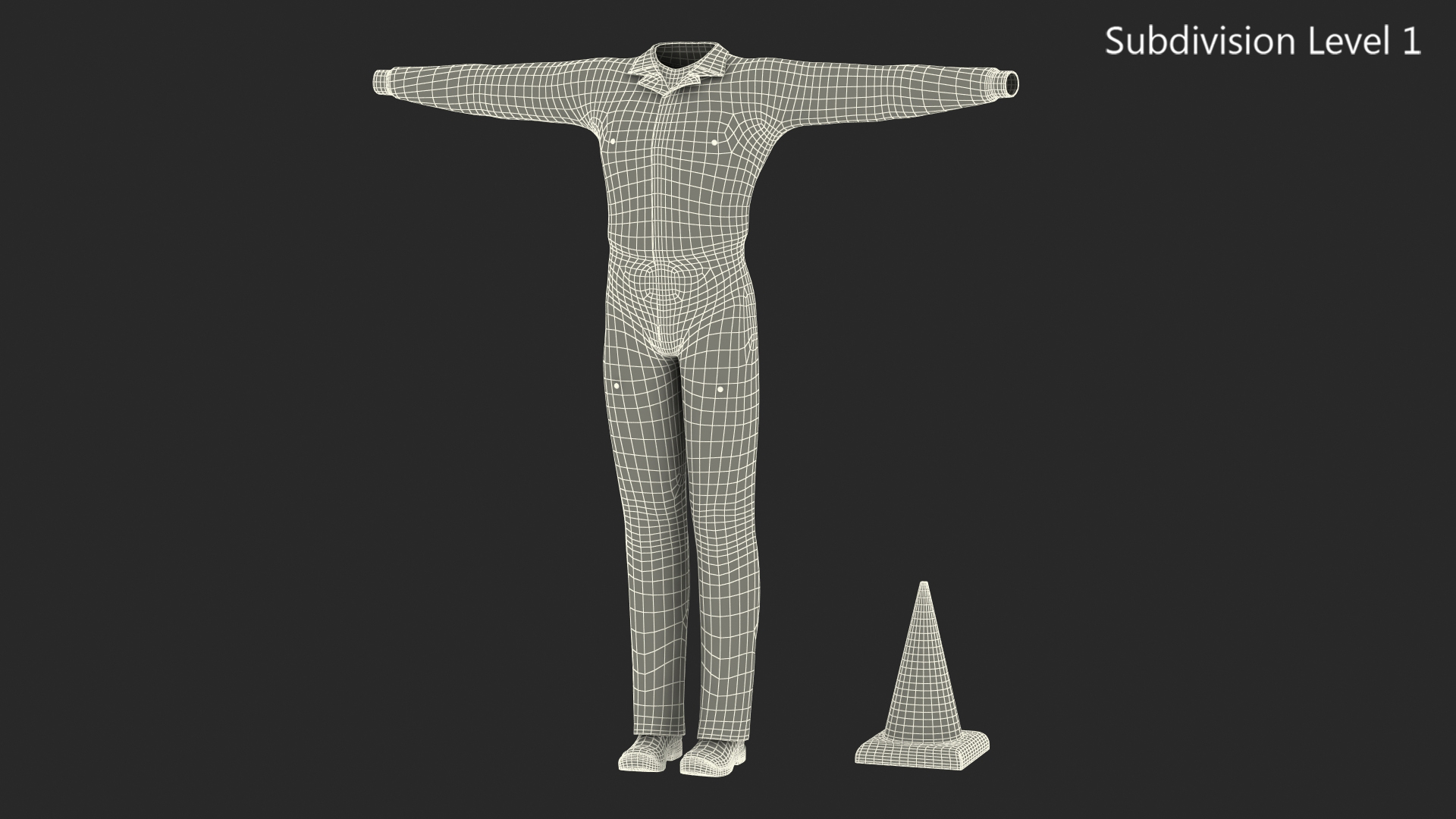 Road Worker Clothes 3D model