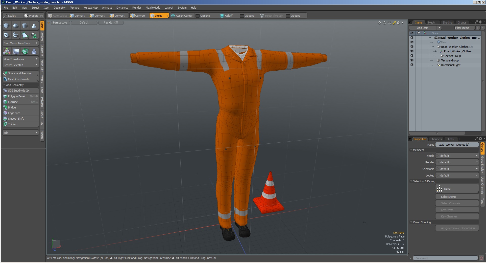 Road Worker Clothes 3D model
