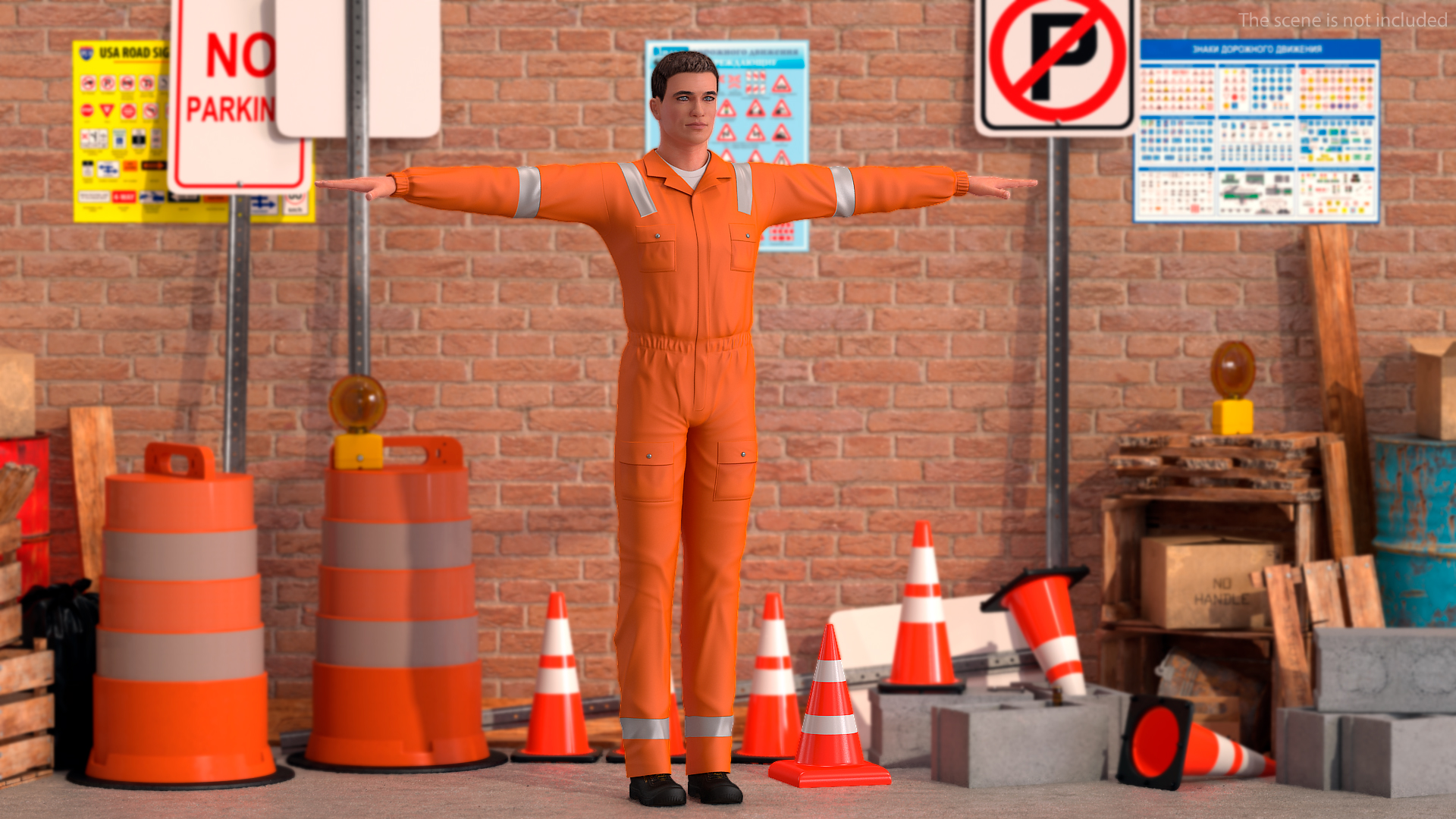 Road Worker Clothes 3D model