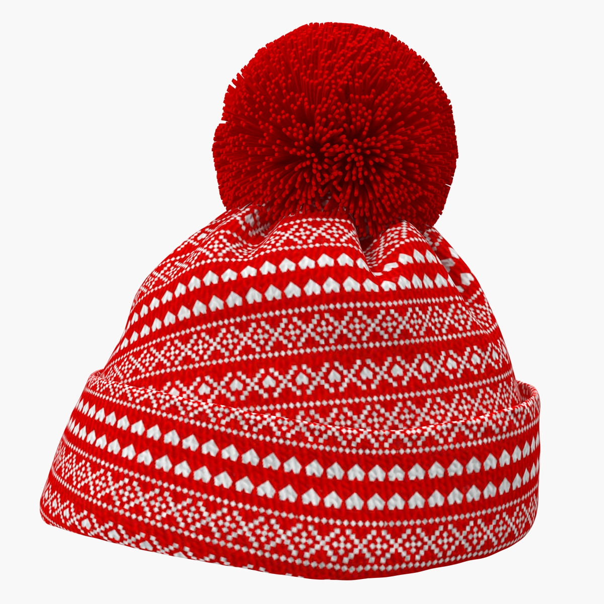 Christmas Winter Hat 3D Model, view 3
