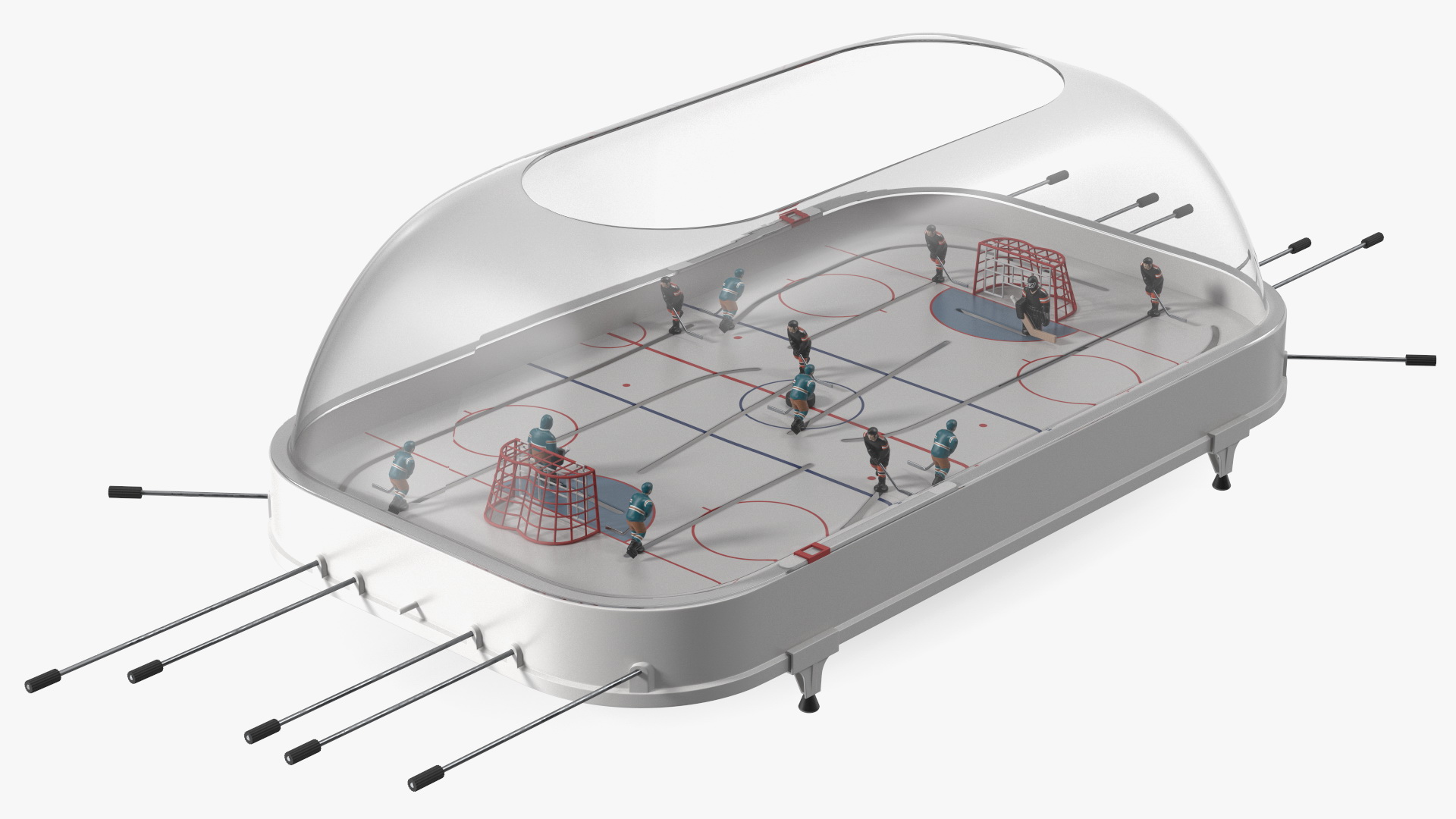 Table Hockey with Dome Rigged 3D model