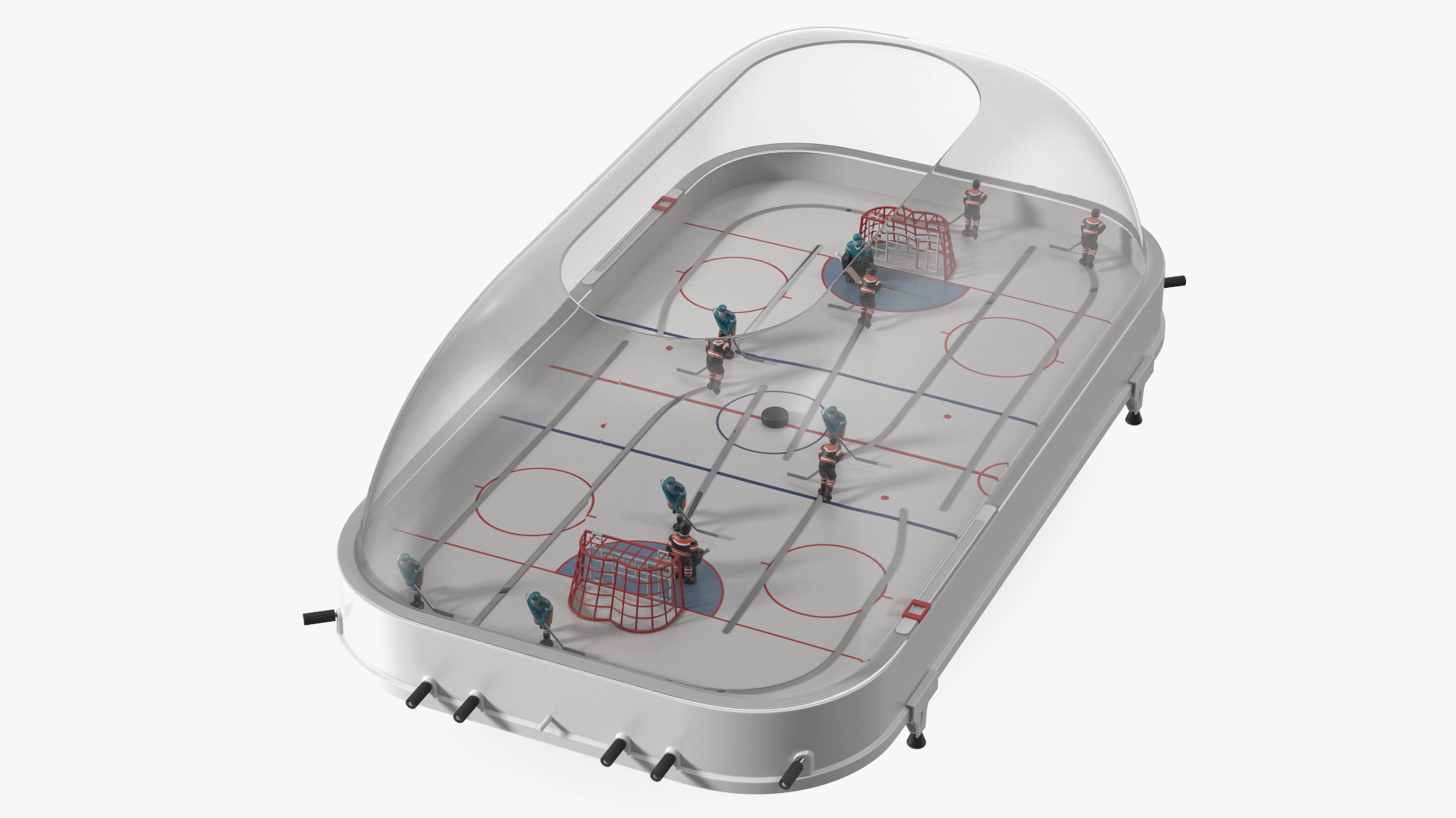 Table Hockey with Dome Rigged 3D model