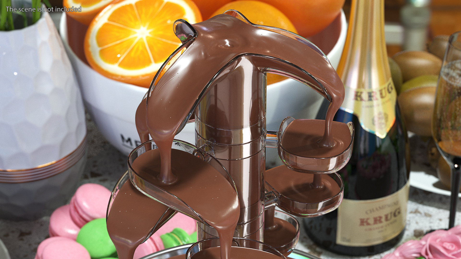 Nostalgia CFF1000 2 Pound Cascading Chocolate Fountain 3D model