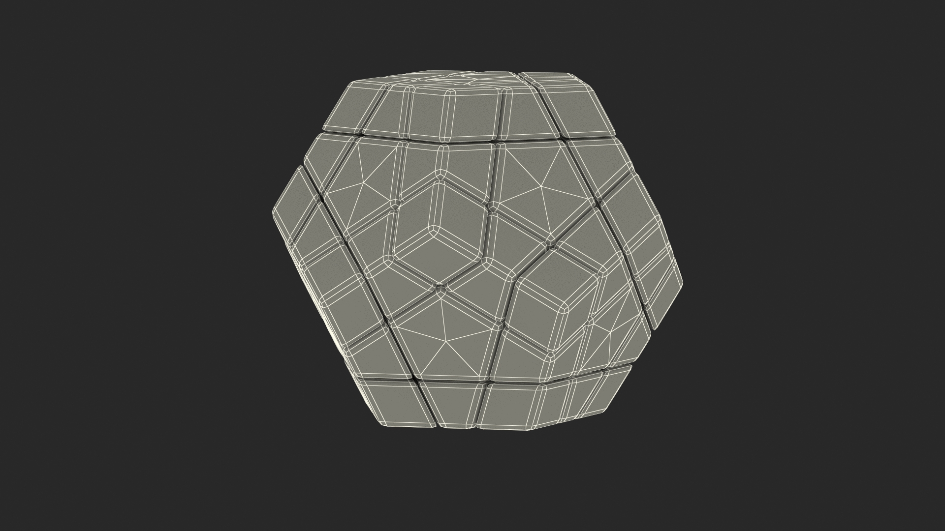 3D Rubiks Megaminx Toy Solved