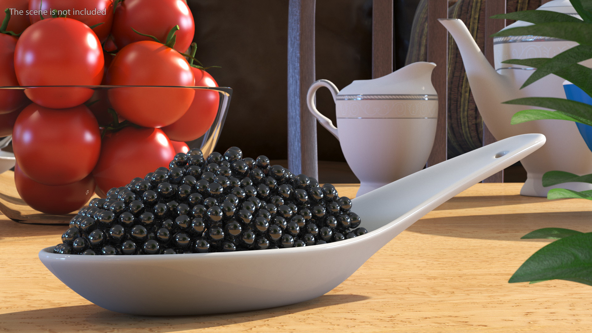 3D Black Caviar Spoon model