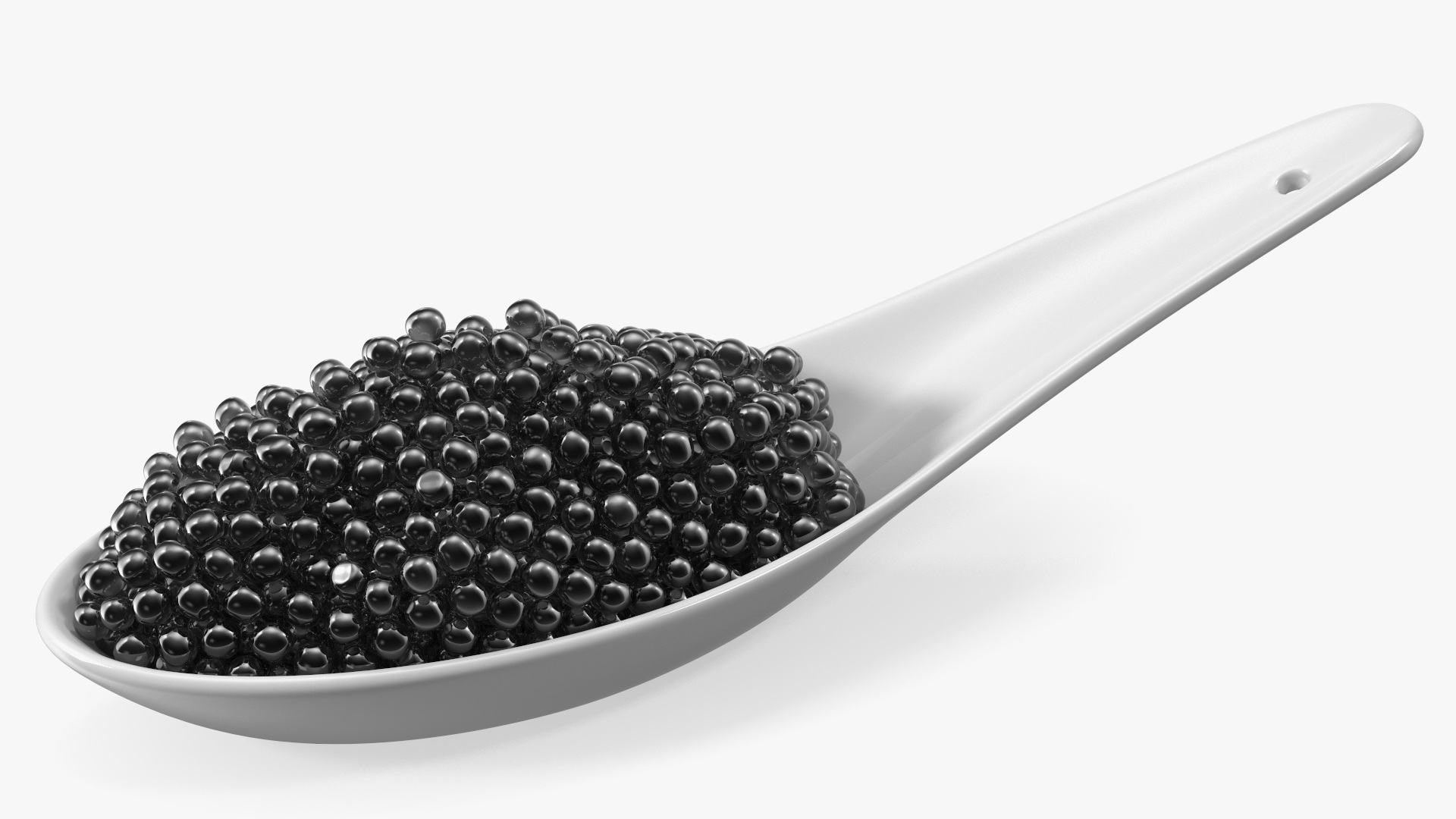 3D Black Caviar Spoon model