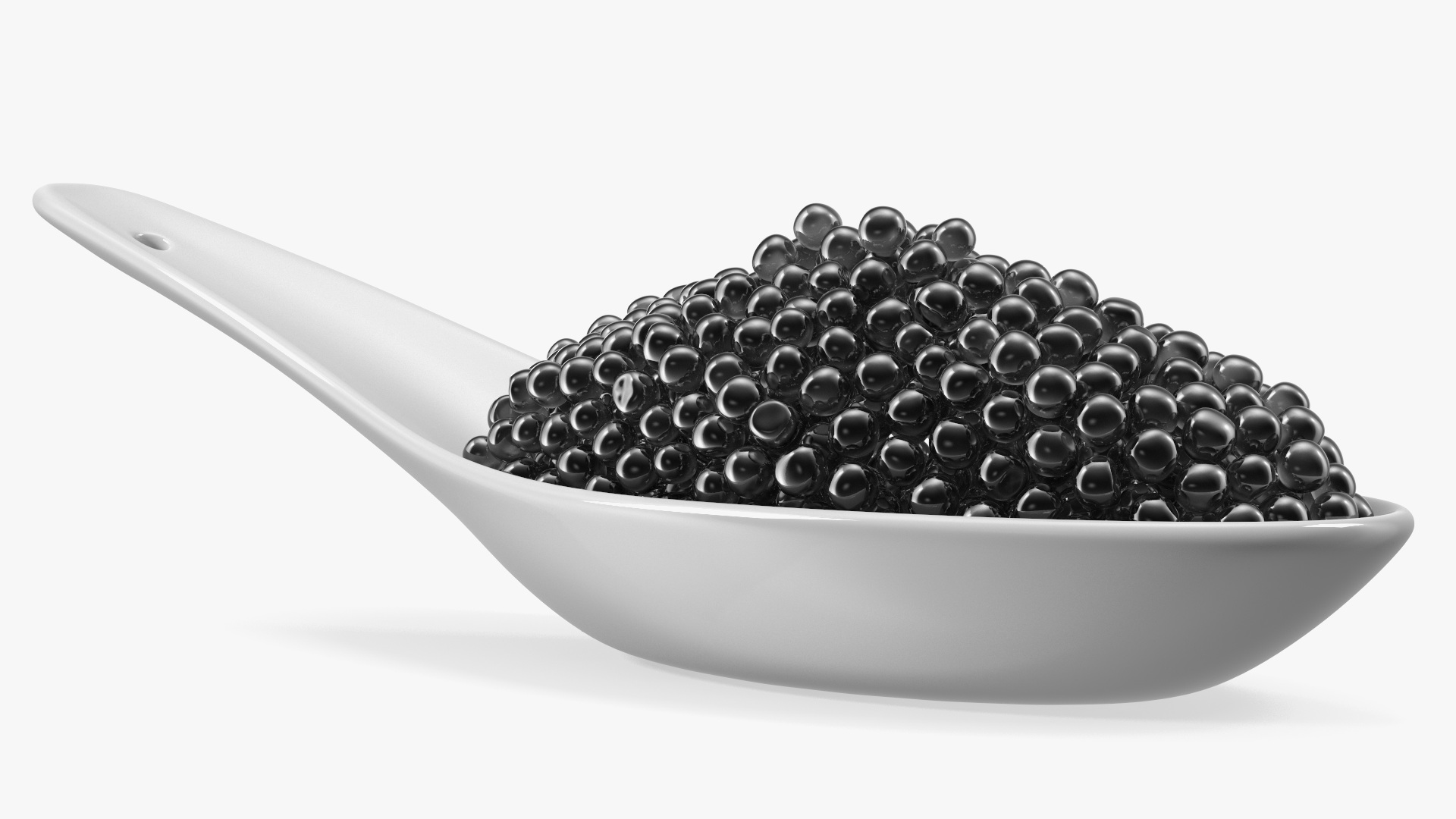 3D Black Caviar Spoon model