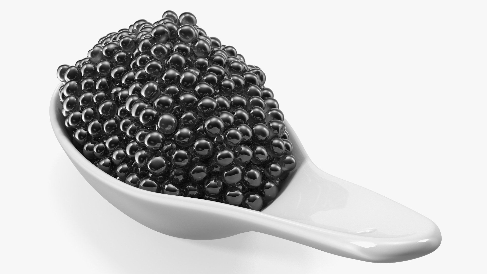 3D Black Caviar Spoon model