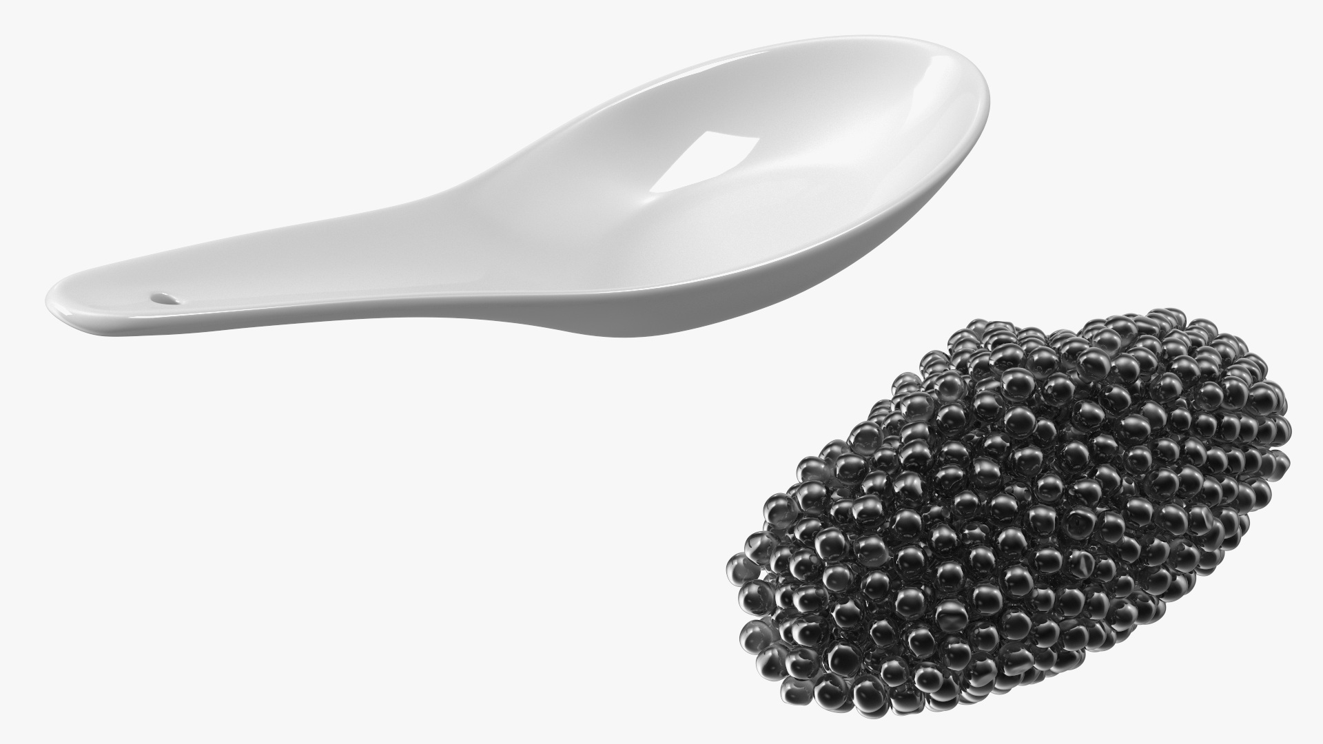3D Black Caviar Spoon model