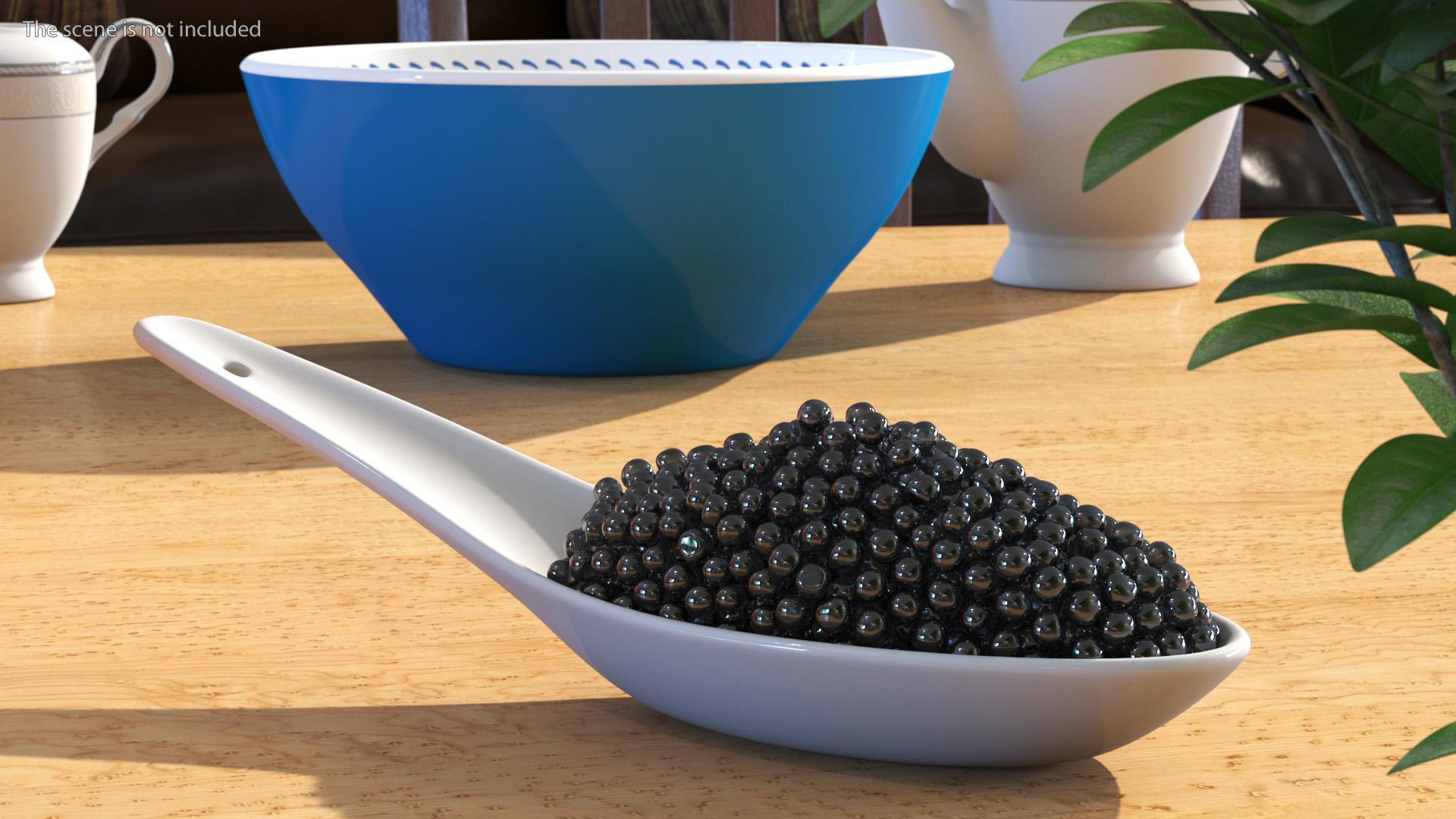 3D Black Caviar Spoon model
