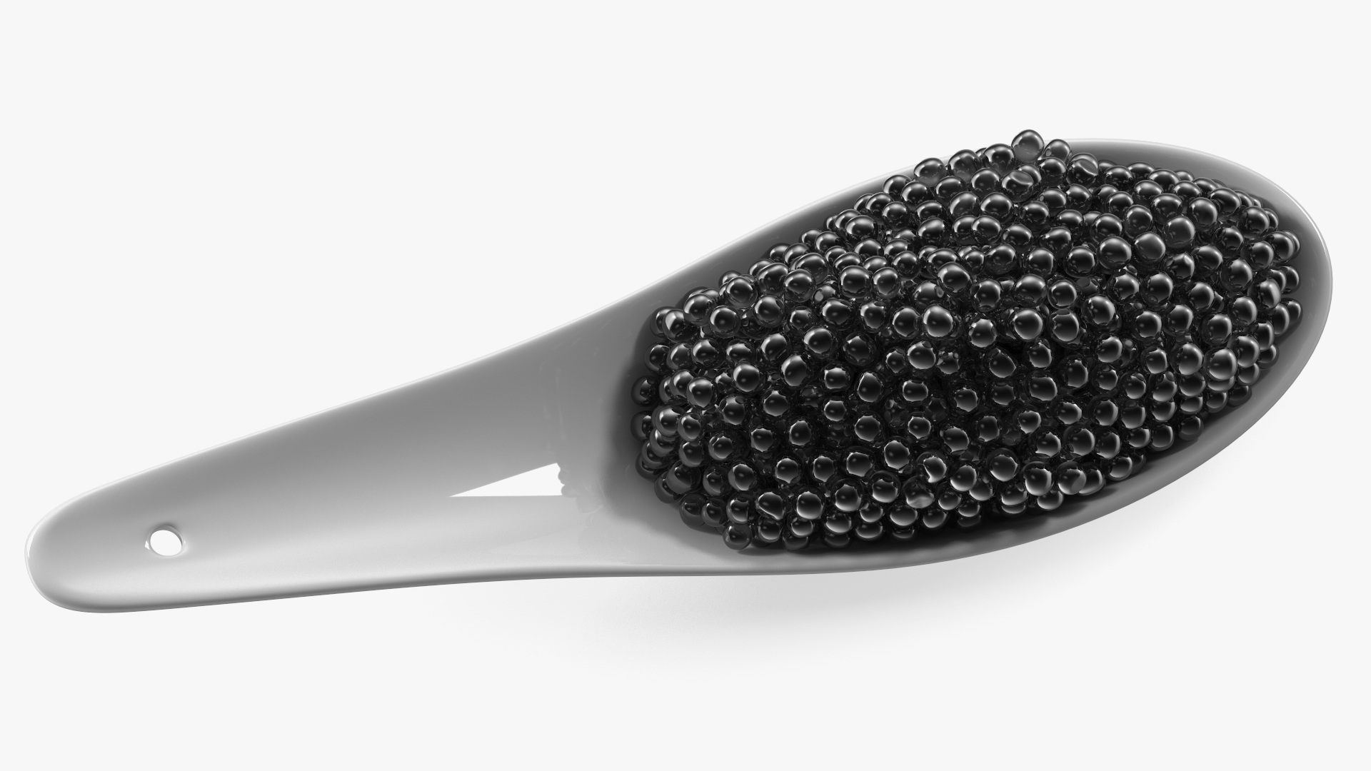 3D Black Caviar Spoon model