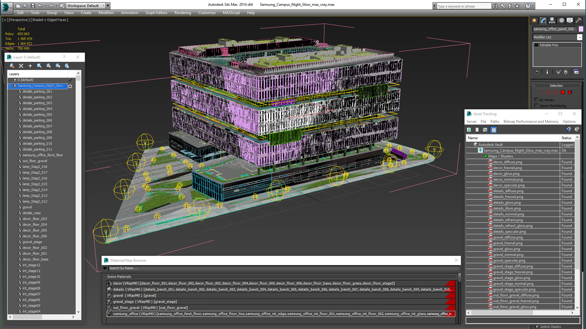 3D model Samsung Campus Night Glow