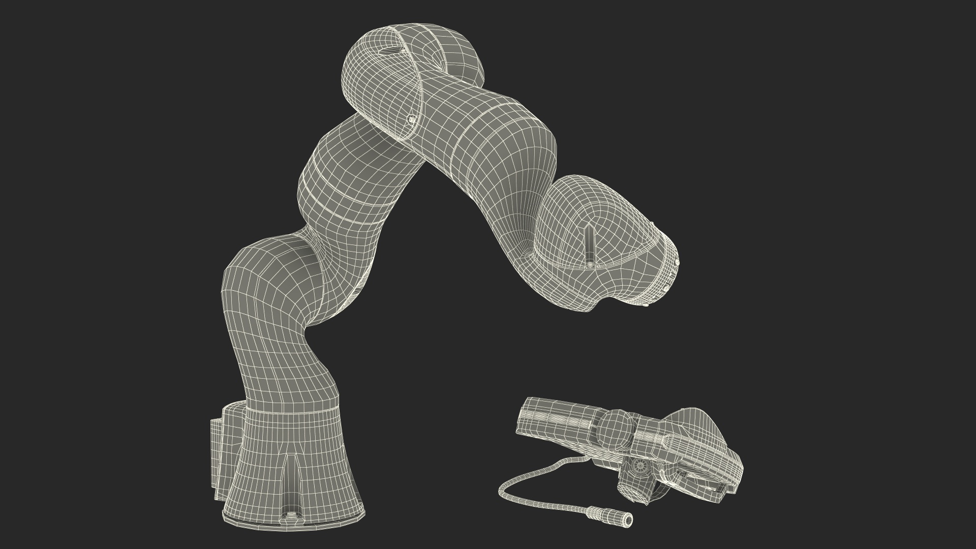 KUKA LBR IIWA High Performance Robotic Arm Rigged 3D model