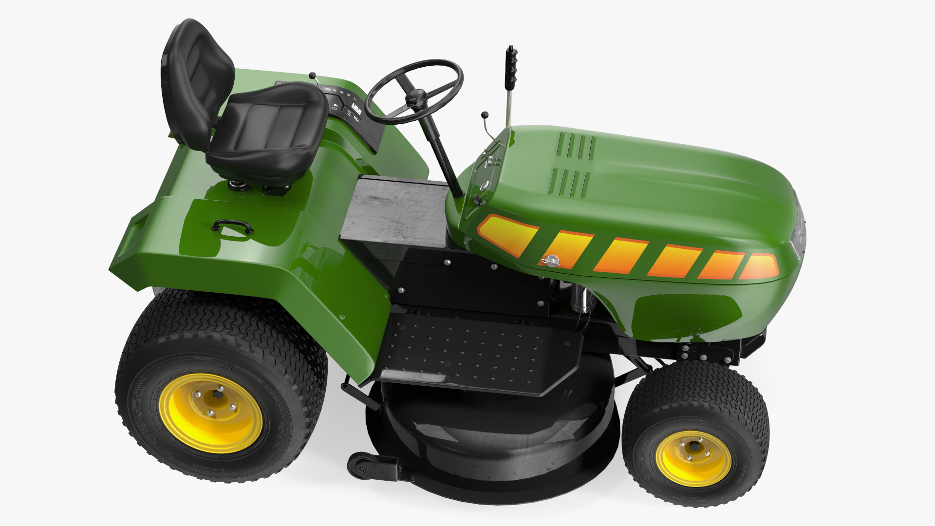3D Riding Lawn Mower Rigged for Maya model