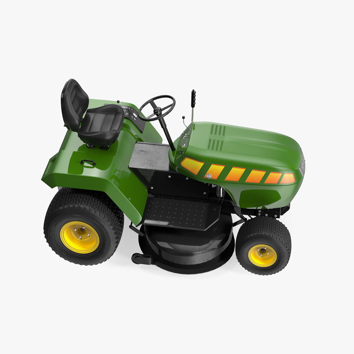 3D Riding Lawn Mower Rigged for Maya model