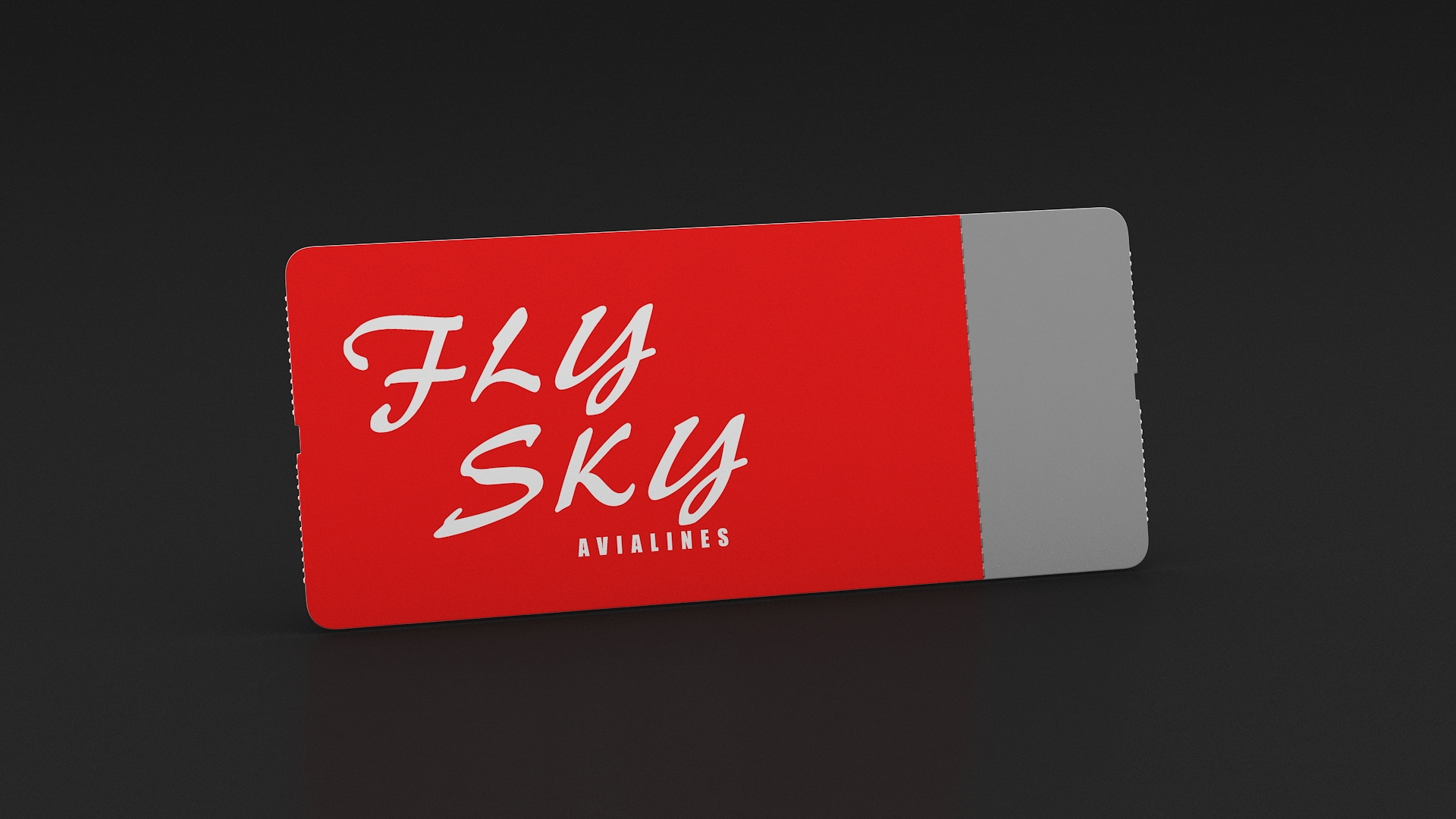 Red Boarding Pass 3D