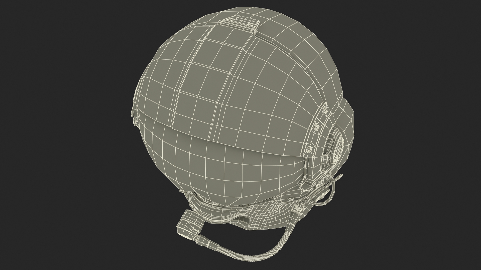 3D model Helicopter Flight LH350 Helmet Blue