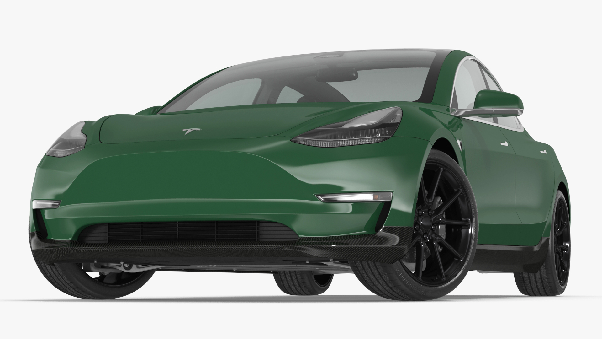 3D Tesla Model 3 Carbon Fiber Sport Package Rigged for Cinema 4D