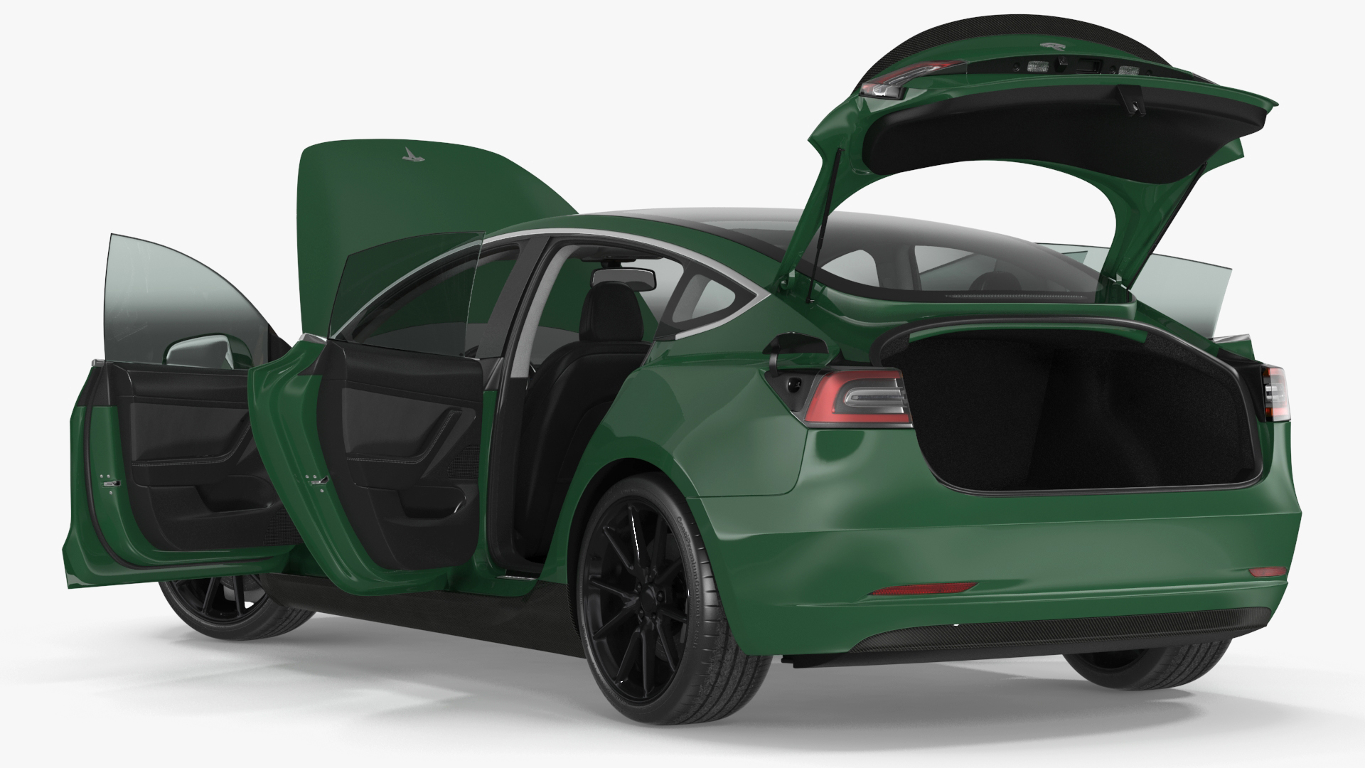 3D Tesla Model 3 Carbon Fiber Sport Package Rigged for Cinema 4D