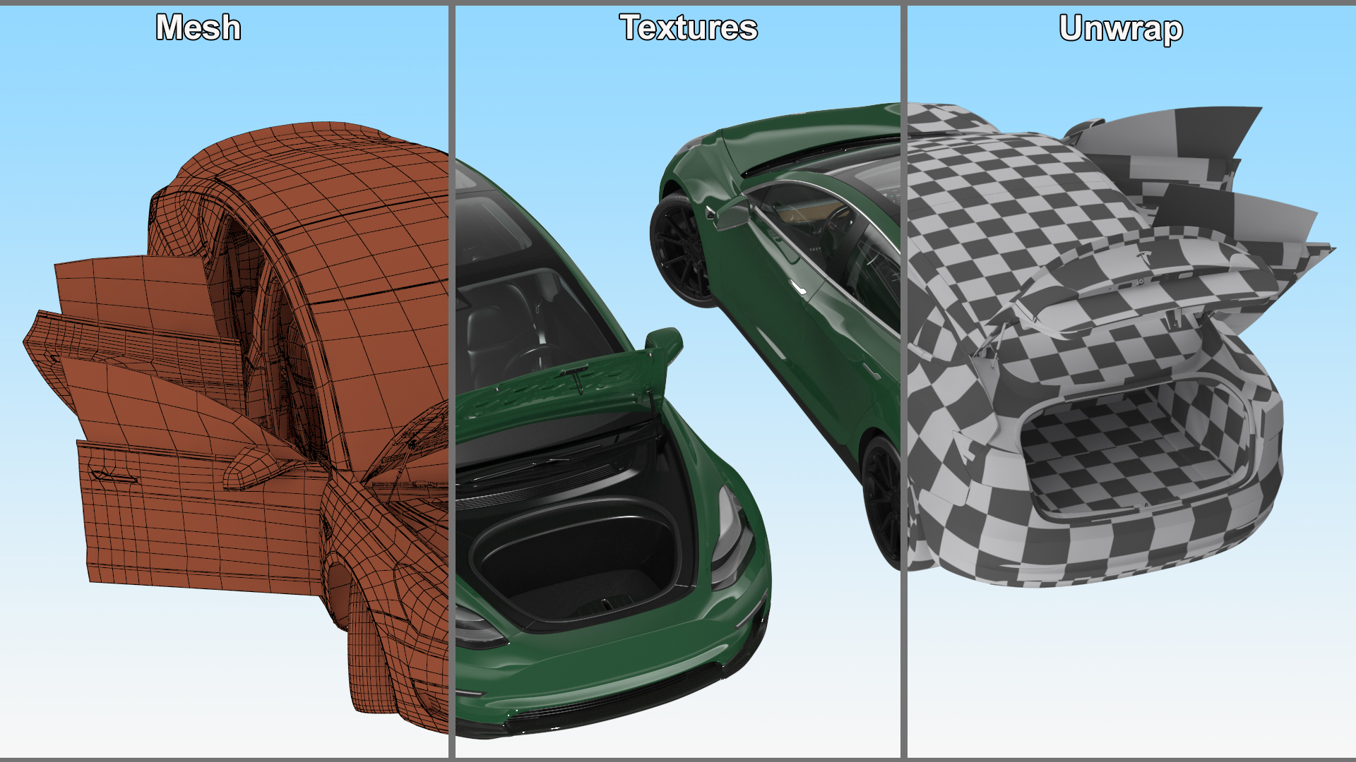3D Tesla Model 3 Carbon Fiber Sport Package Rigged for Cinema 4D