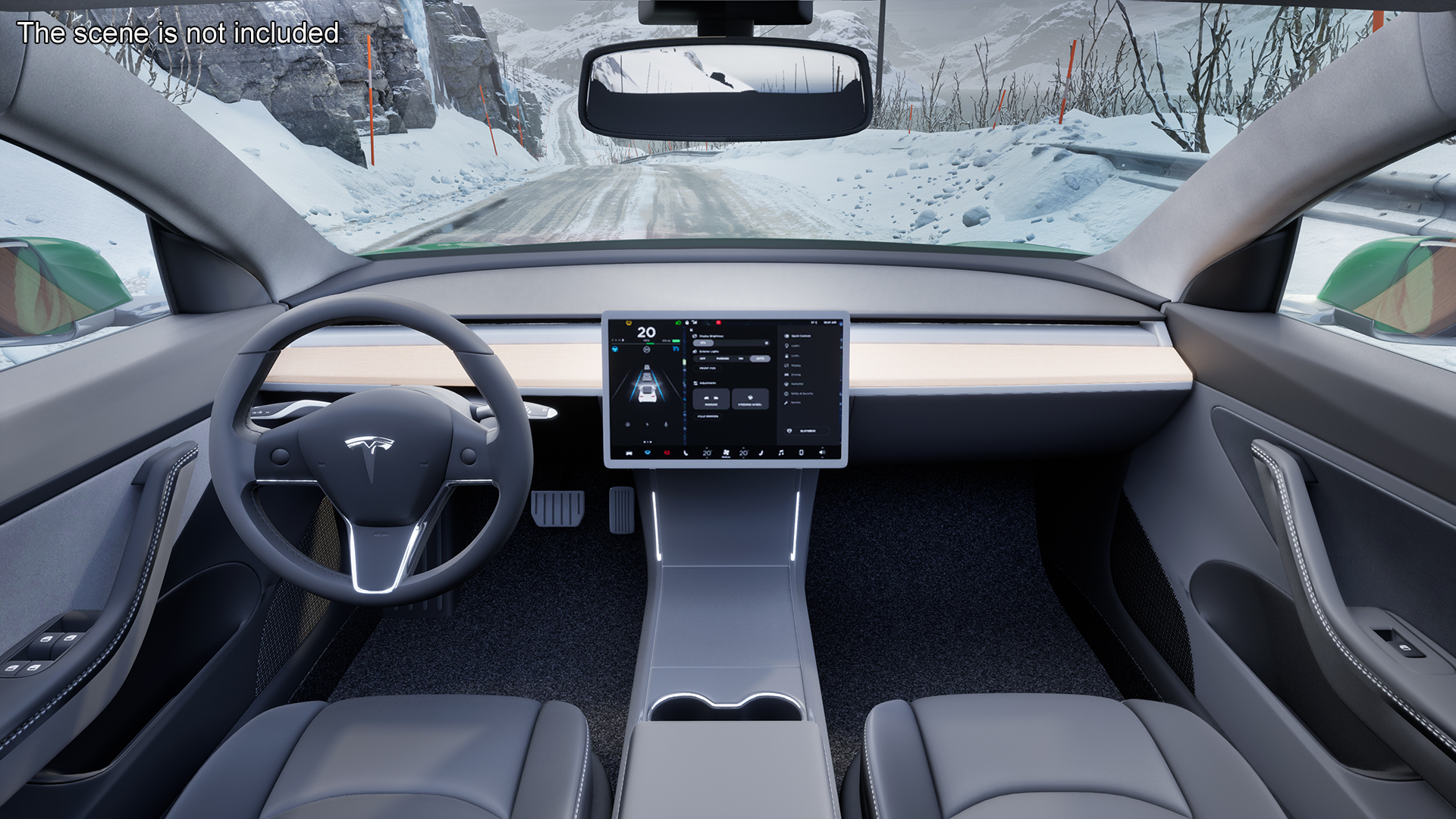3D Tesla Model 3 Carbon Fiber Sport Package Rigged for Cinema 4D