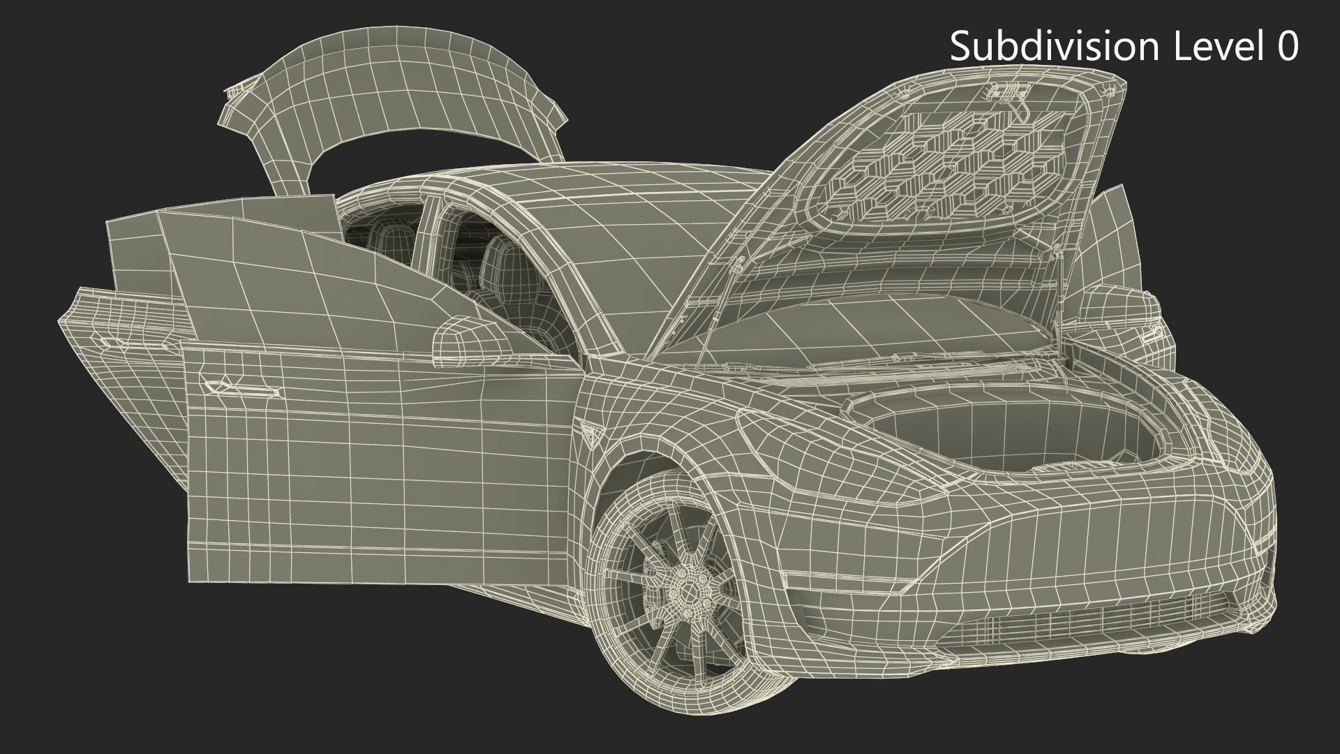 3D Tesla Model 3 Carbon Fiber Sport Package Rigged for Cinema 4D
