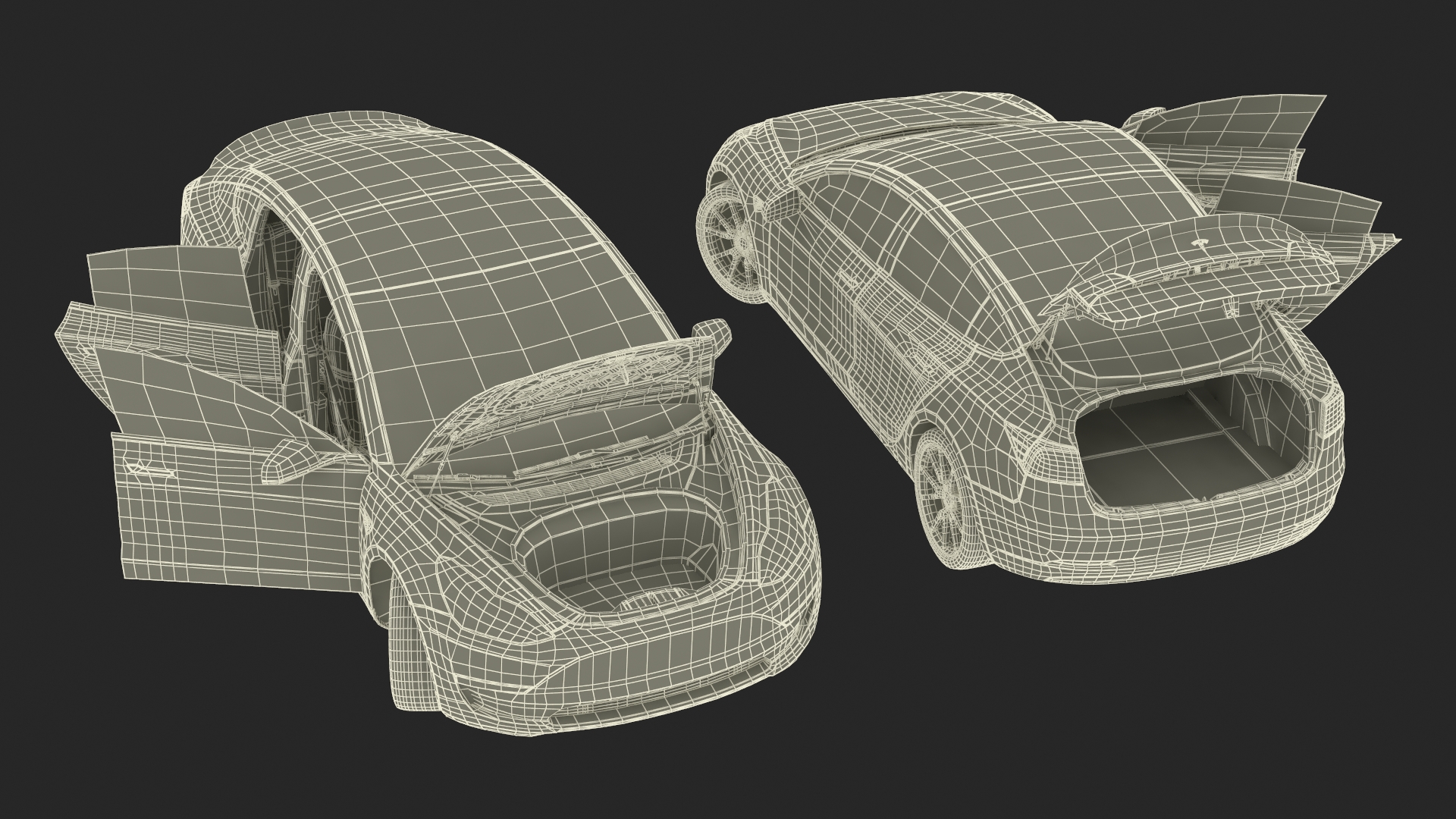 3D Tesla Model 3 Carbon Fiber Sport Package Rigged for Cinema 4D