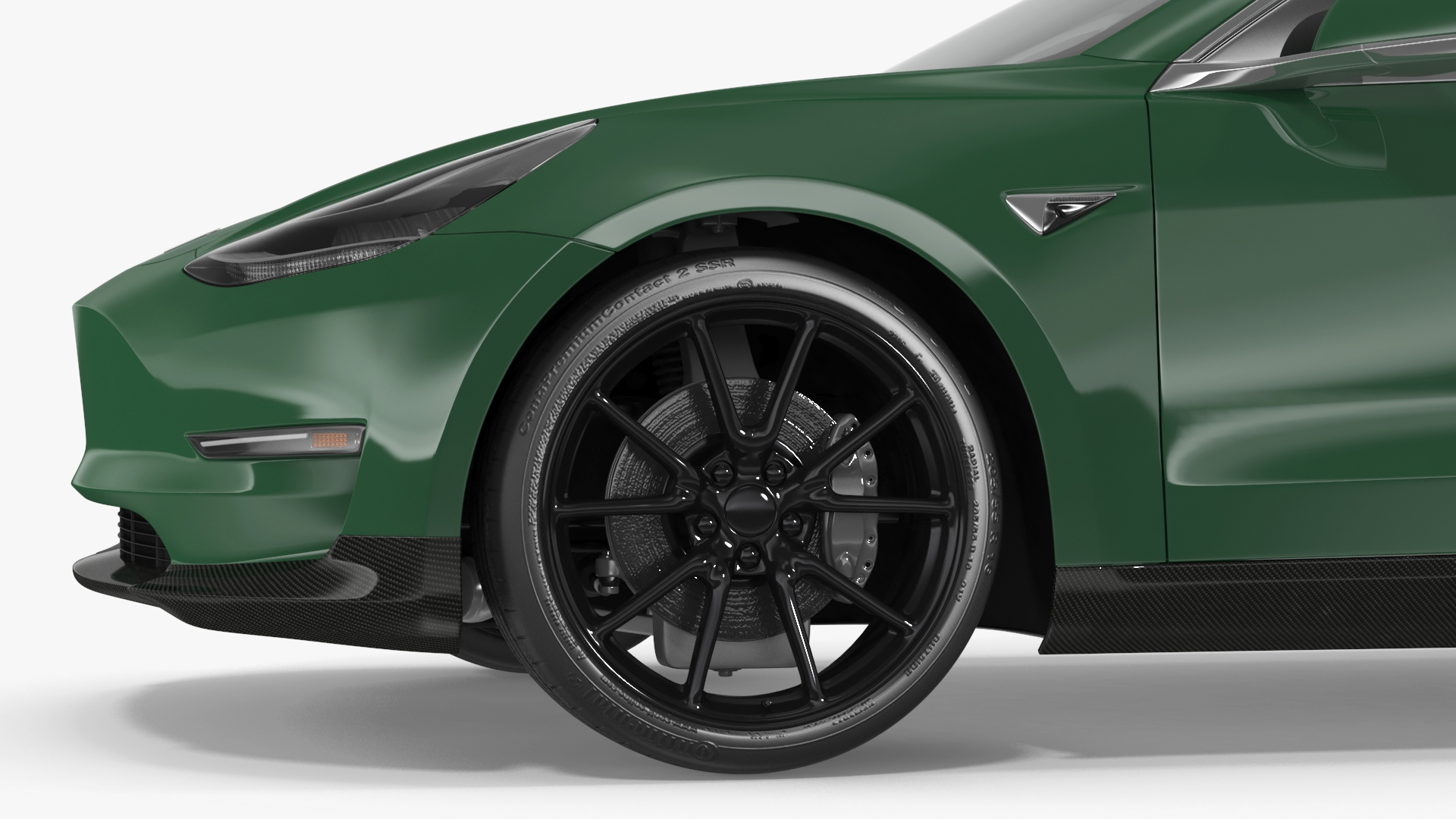 3D Tesla Model 3 Carbon Fiber Sport Package Rigged for Cinema 4D