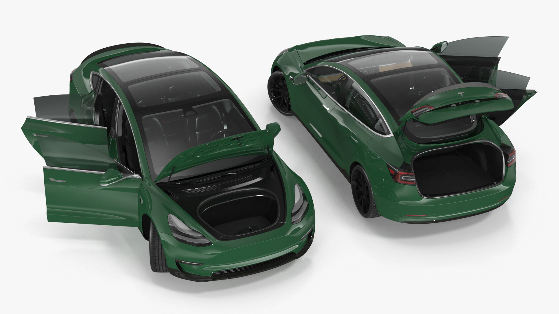 3D Tesla Model 3 Carbon Fiber Sport Package Rigged for Cinema 4D