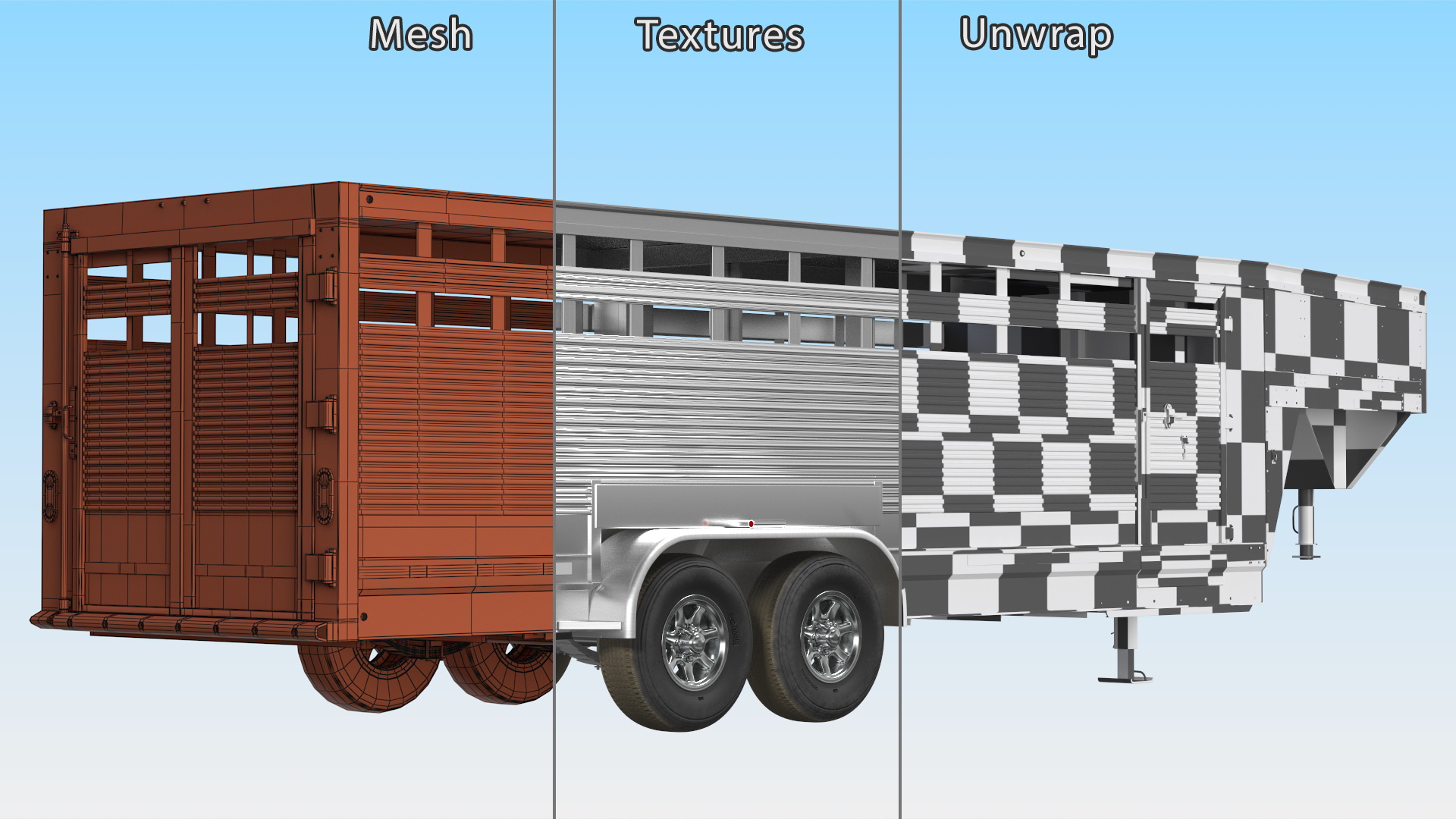 3D Livestock Transport Trailer New