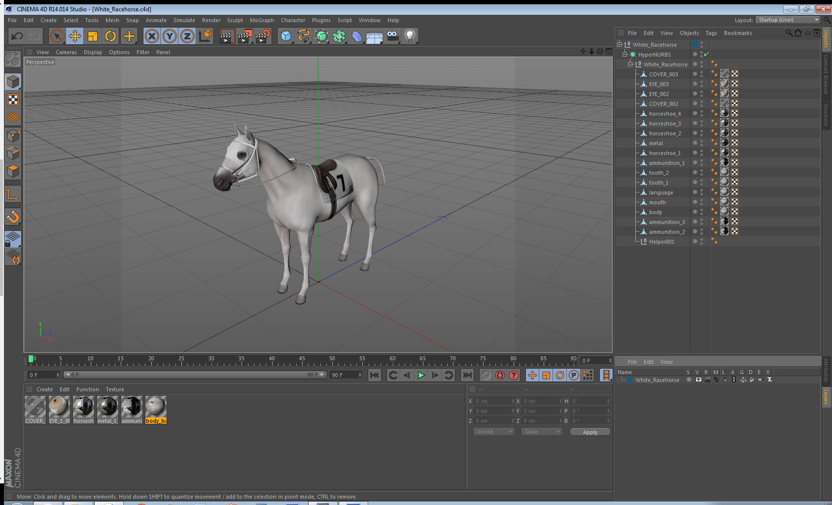 3D model White Racehorse