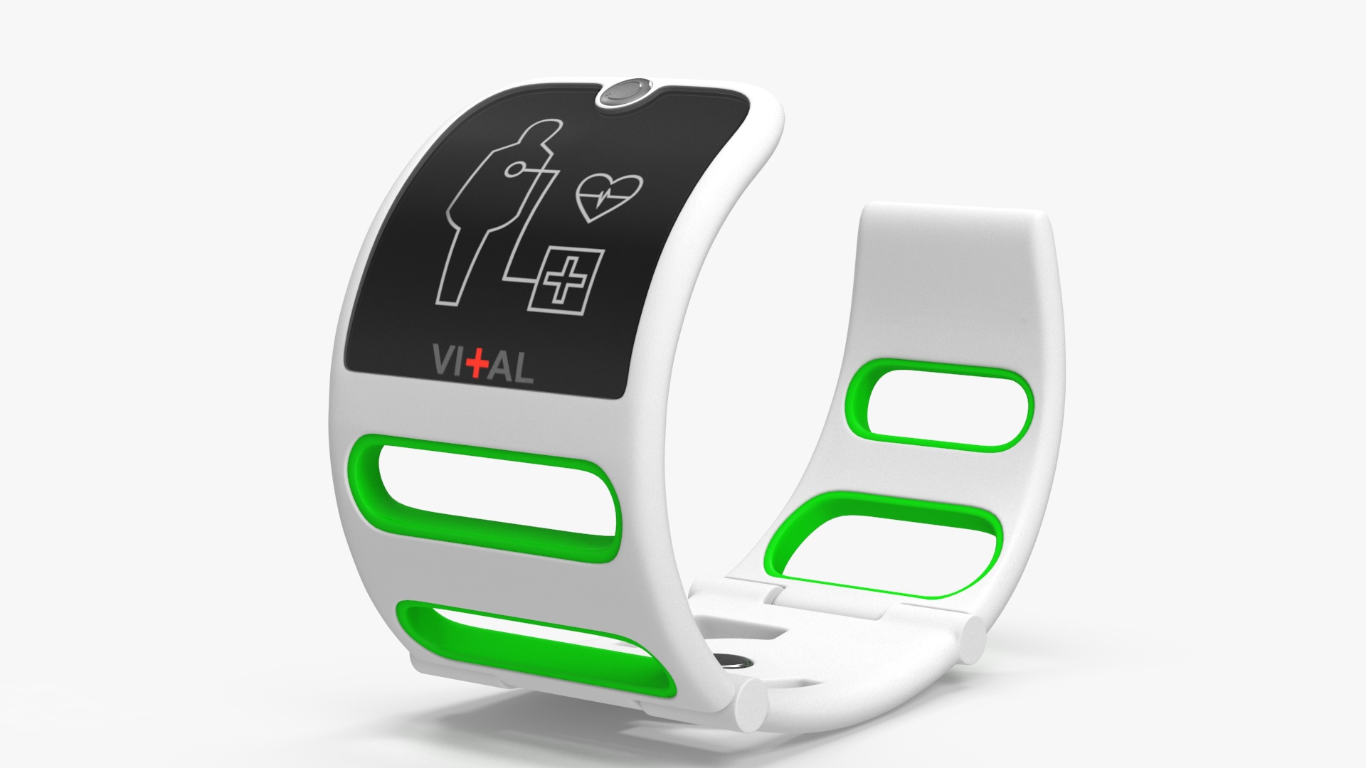 3D Medical Bracelet Vital Green model