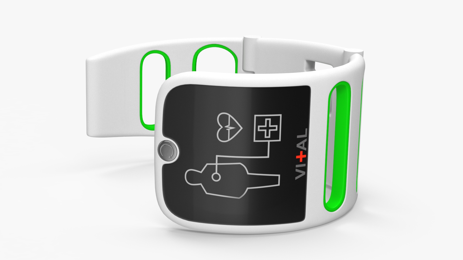 3D Medical Bracelet Vital Green model
