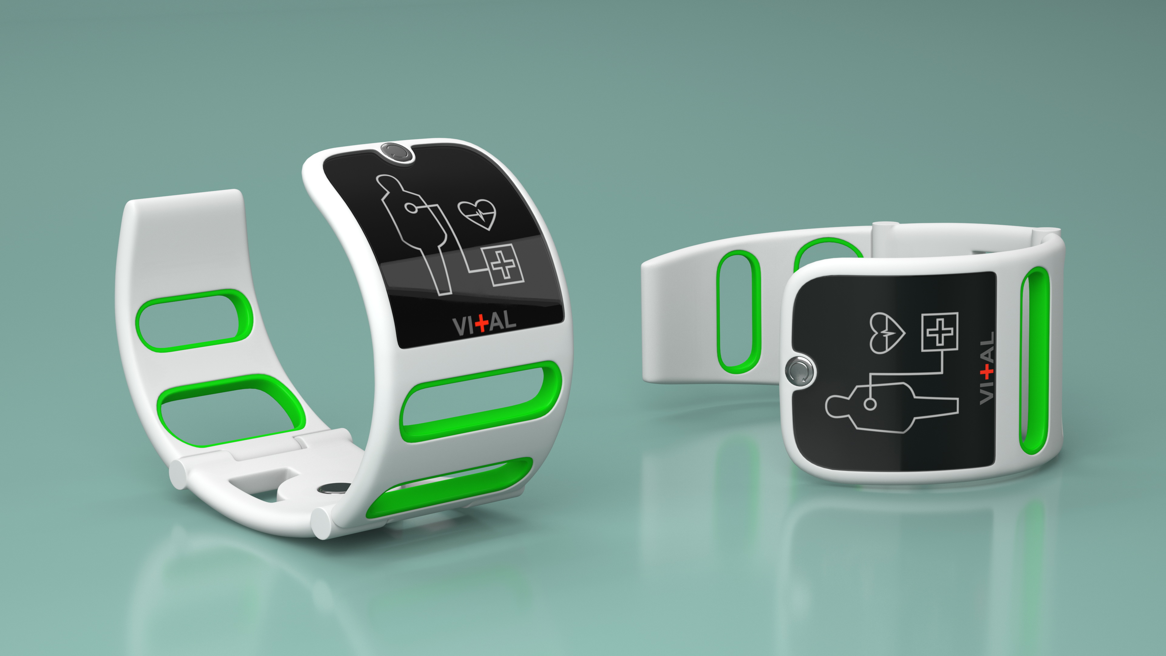3D Medical Bracelet Vital Green model