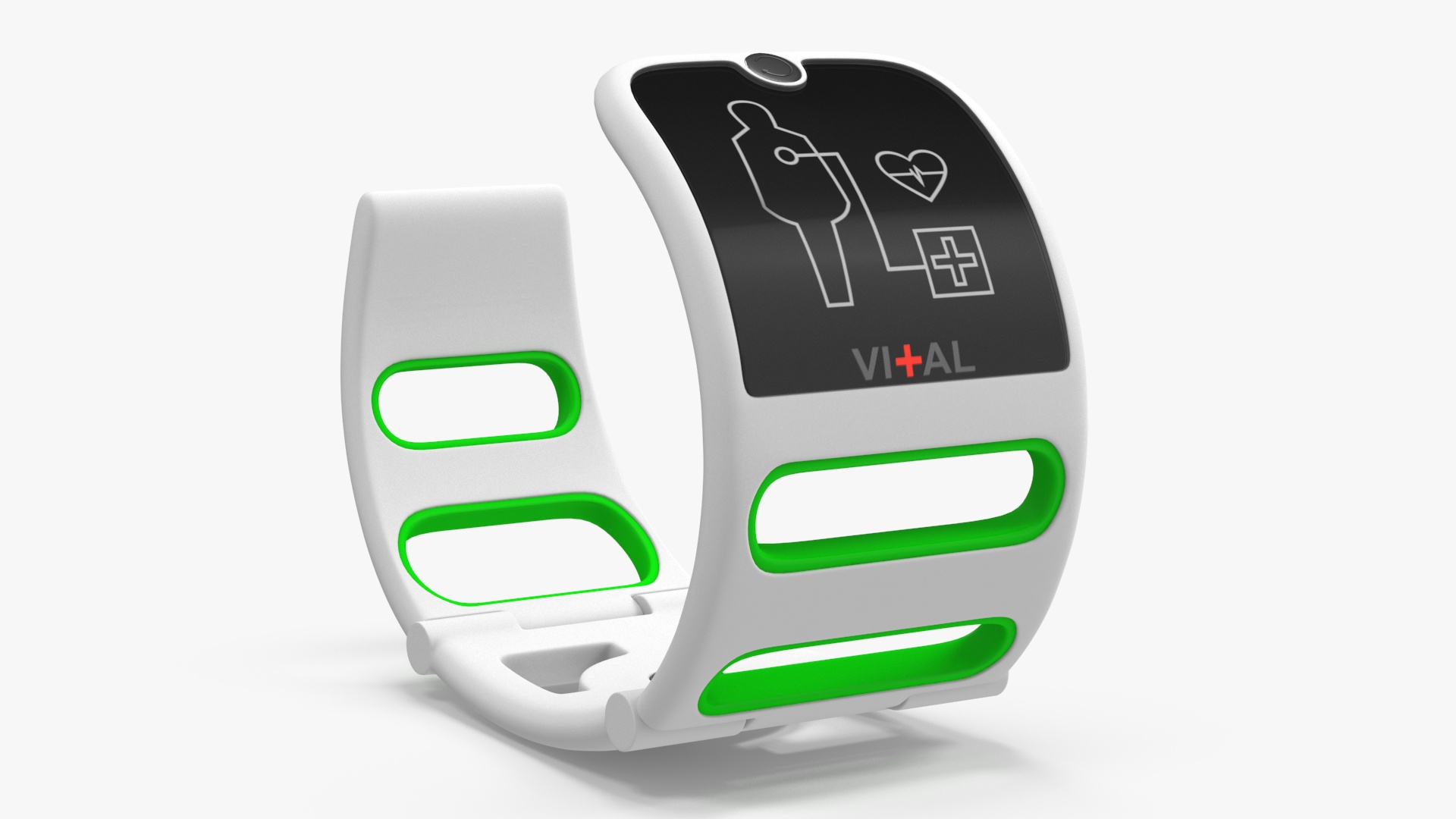3D Medical Bracelet Vital Green model