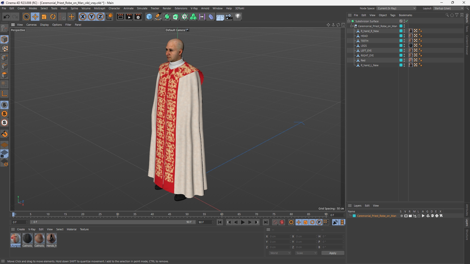 Ceremonial Priest Robe on Man, view 11