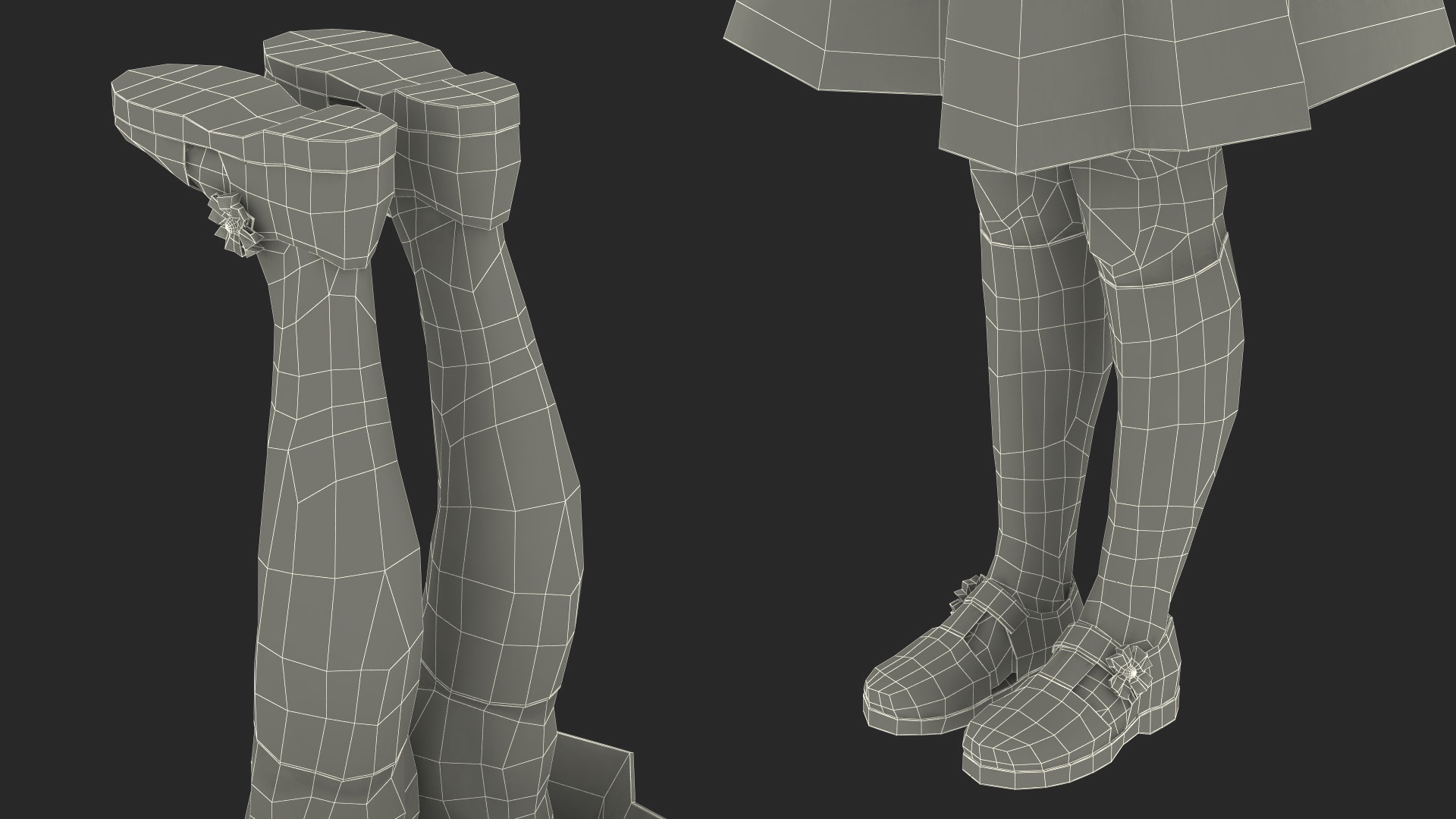 Everyday Style Black Girl Child Rigged for Maya 3D