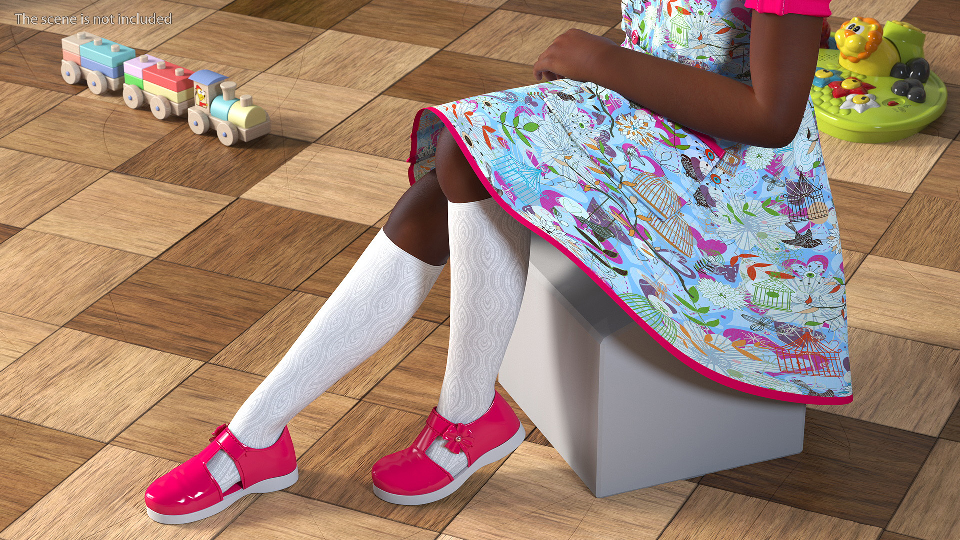 Everyday Style Black Girl Child Rigged for Maya 3D