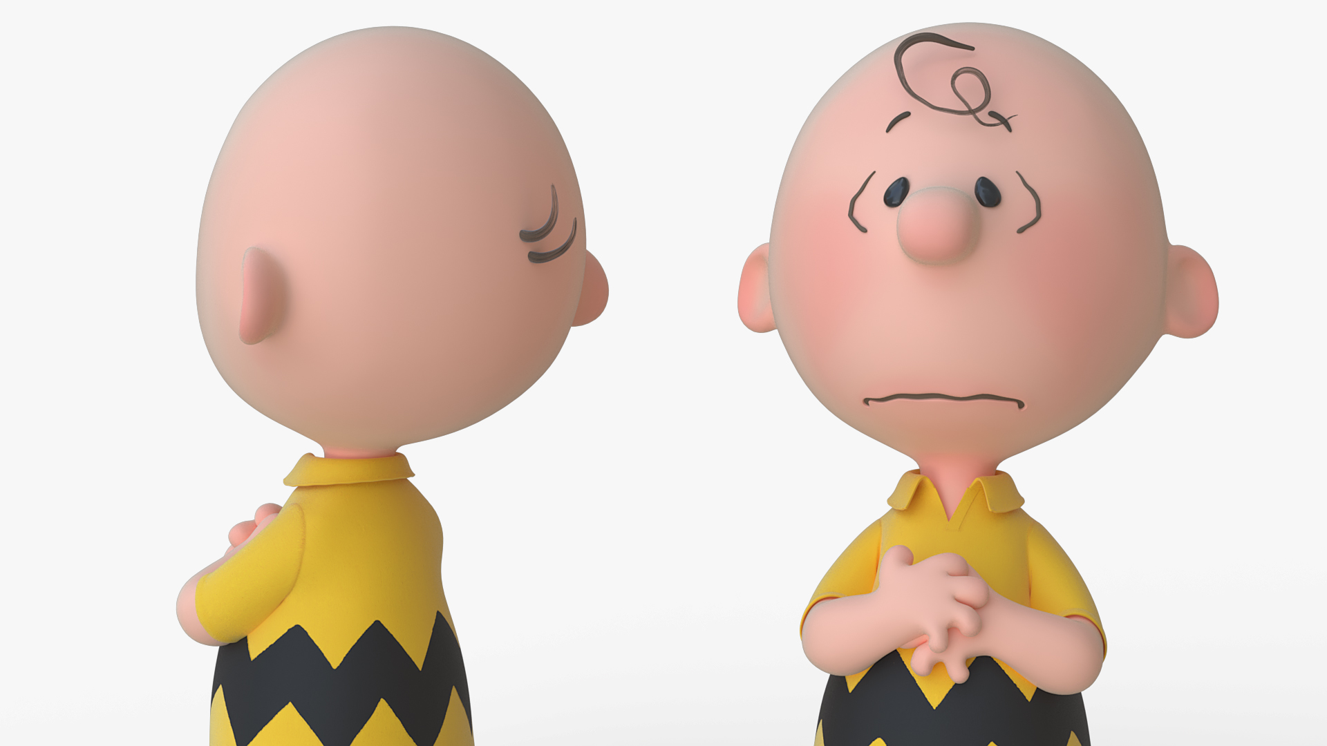 3D model Charlie Brown Scared Pose