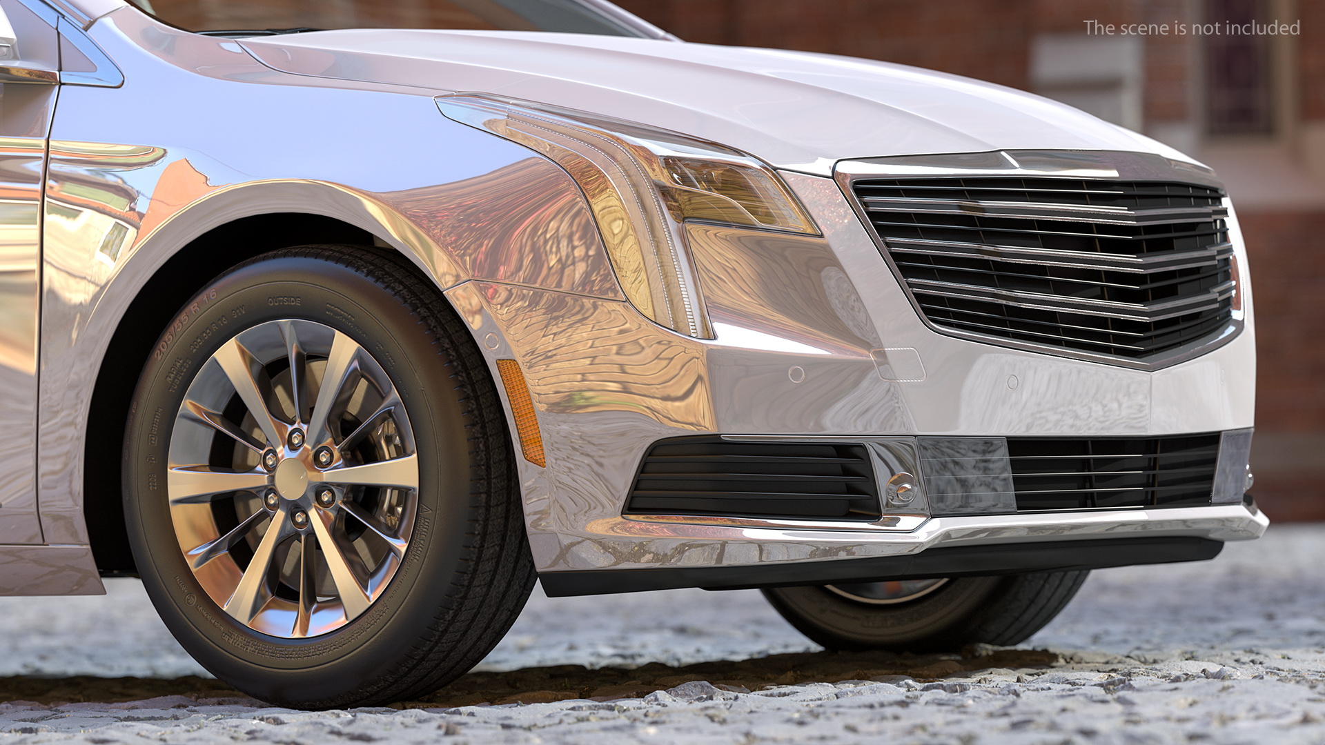 3D White Luxury Hearse Car Generic