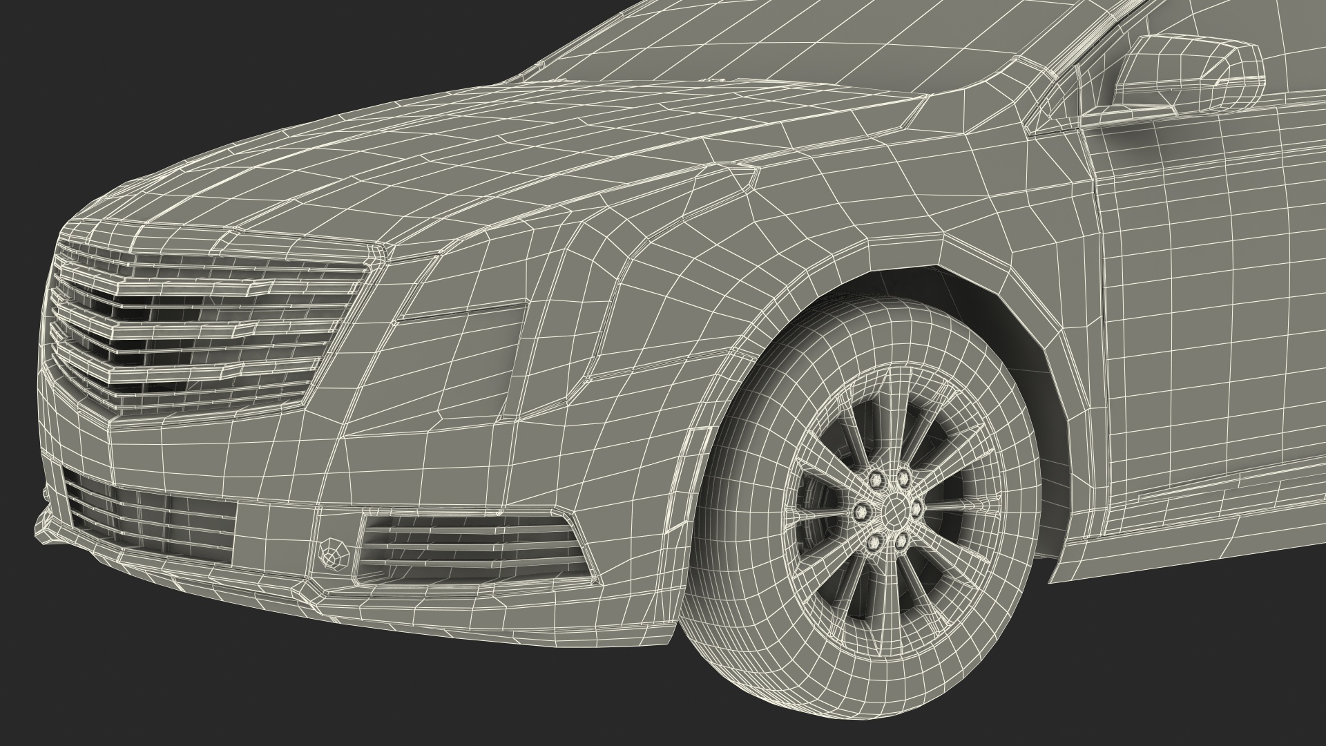 3D White Luxury Hearse Car Generic