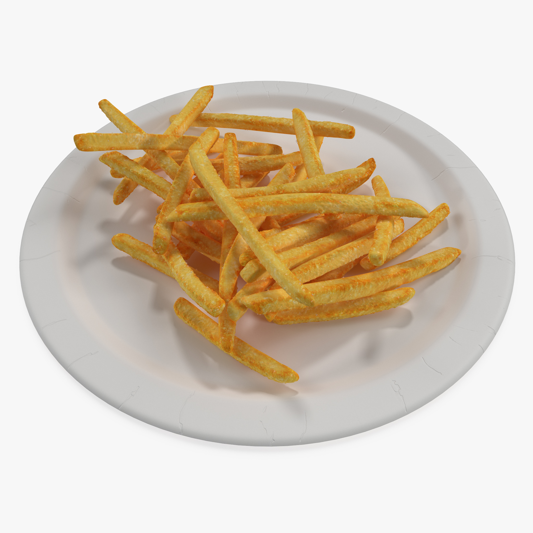 French Fries On Paper Plate, view 3