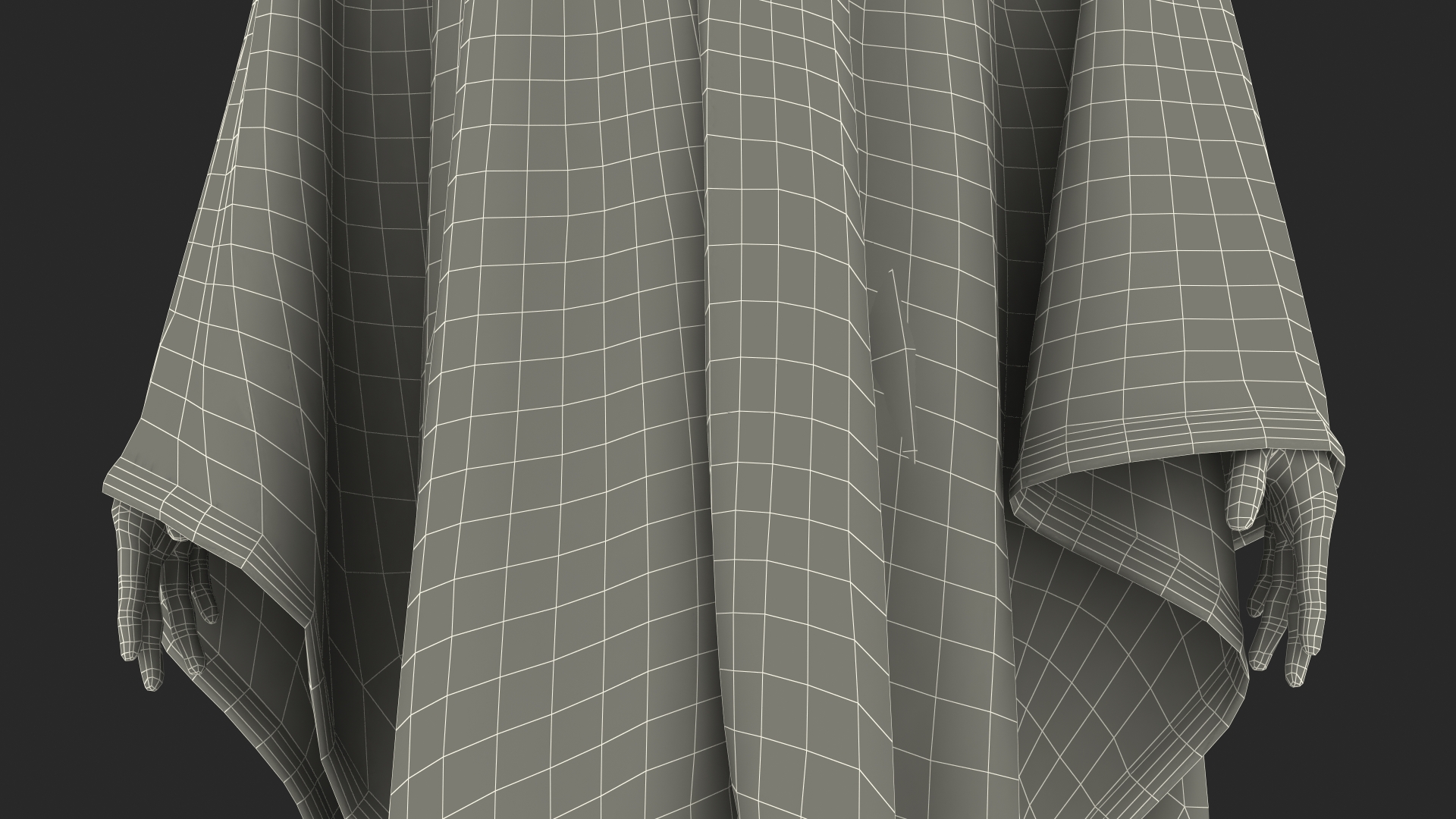 Decorated Poncho on Mannequin 3D model