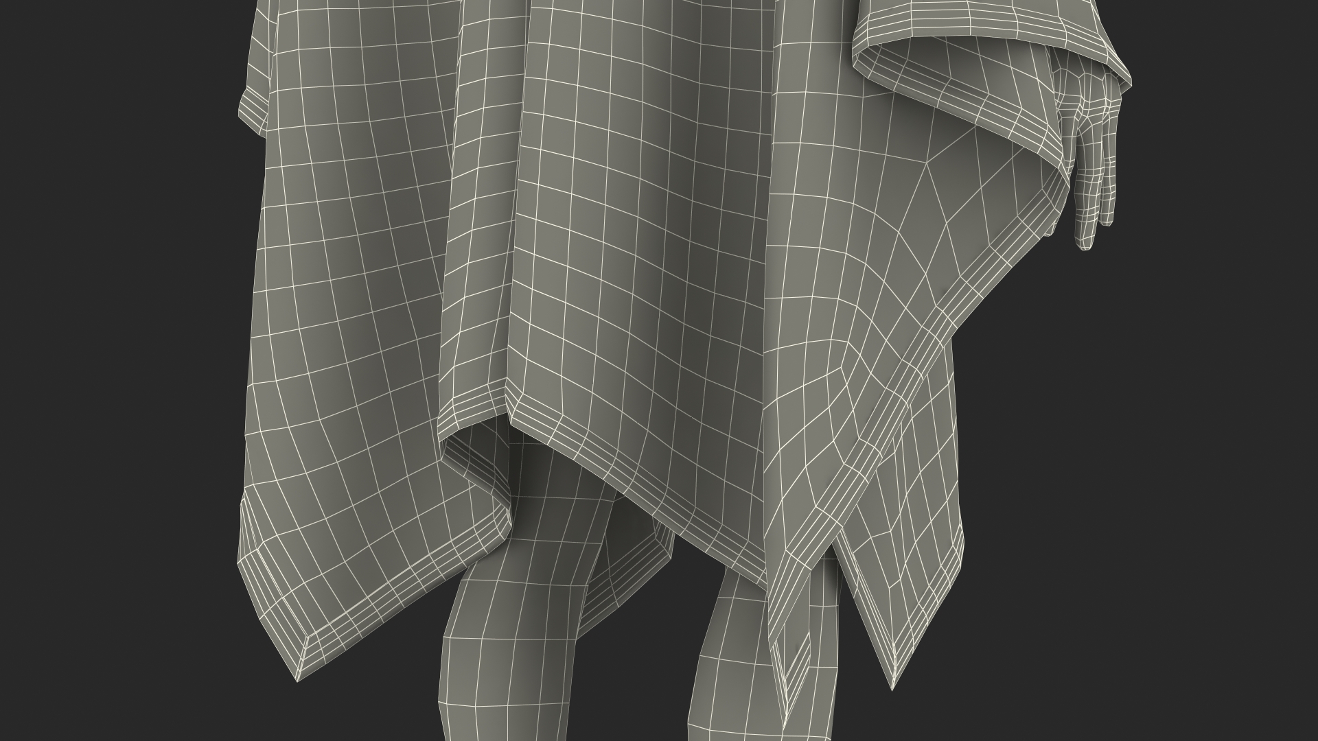 Decorated Poncho on Mannequin 3D model