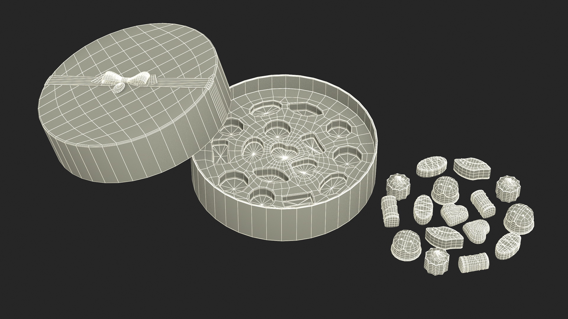 Premium Ethel M Chocolate Box Open 3D model