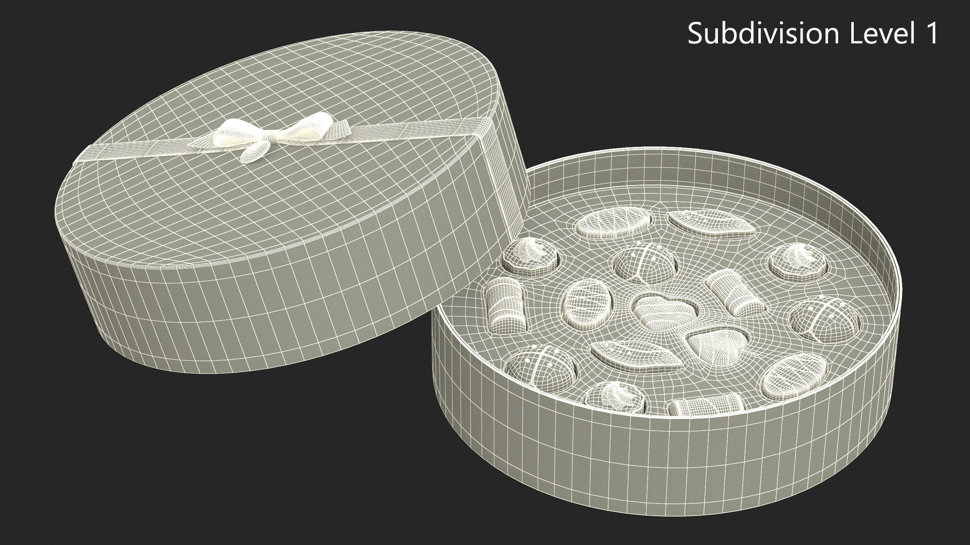 Premium Ethel M Chocolate Box Open 3D model